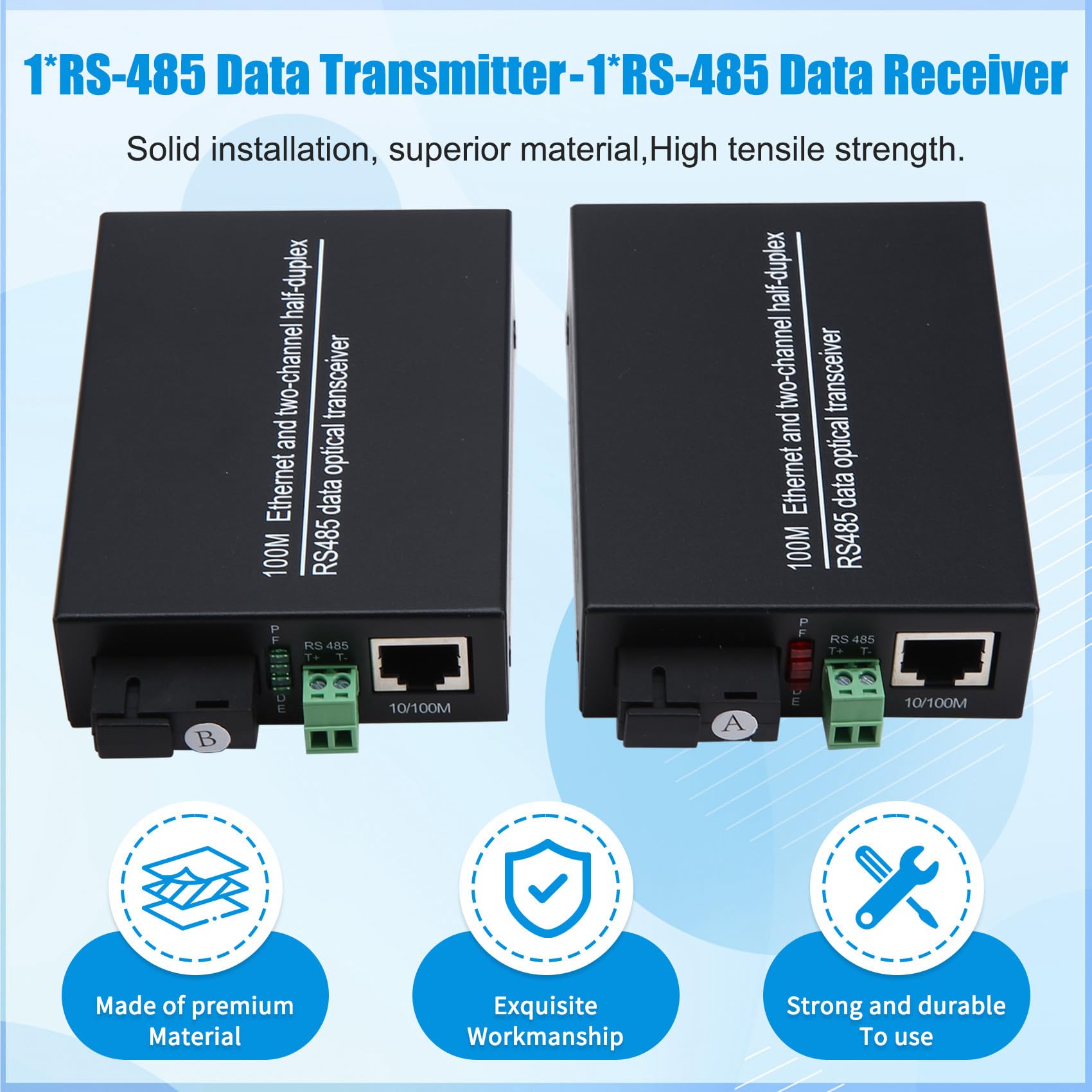 Convertisseur RS485 sur Fibre SC pour Fibre RJ45 Connecteur