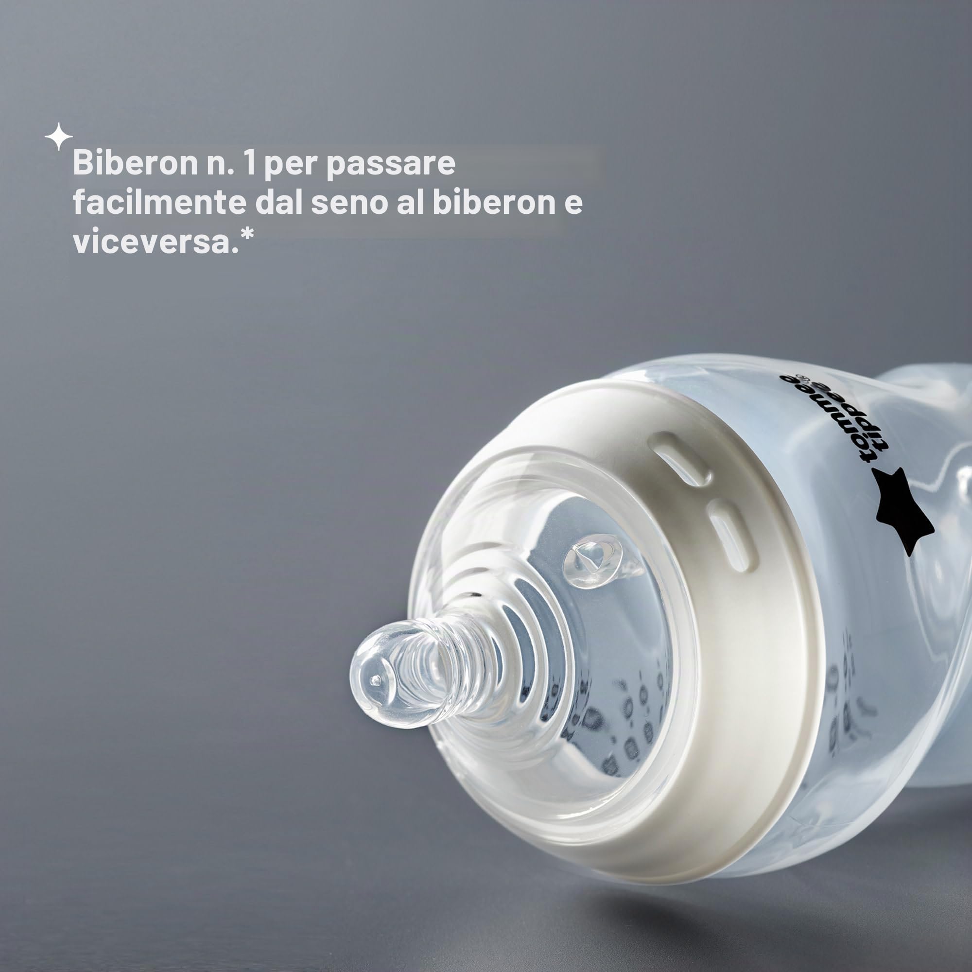 Tommee Tippee Natural Start - Set di biberon anti-coliche da 150 ml e 260 ml, flusso medio, tettarelle simili al seno per un fermo naturale, autosterilizzanti