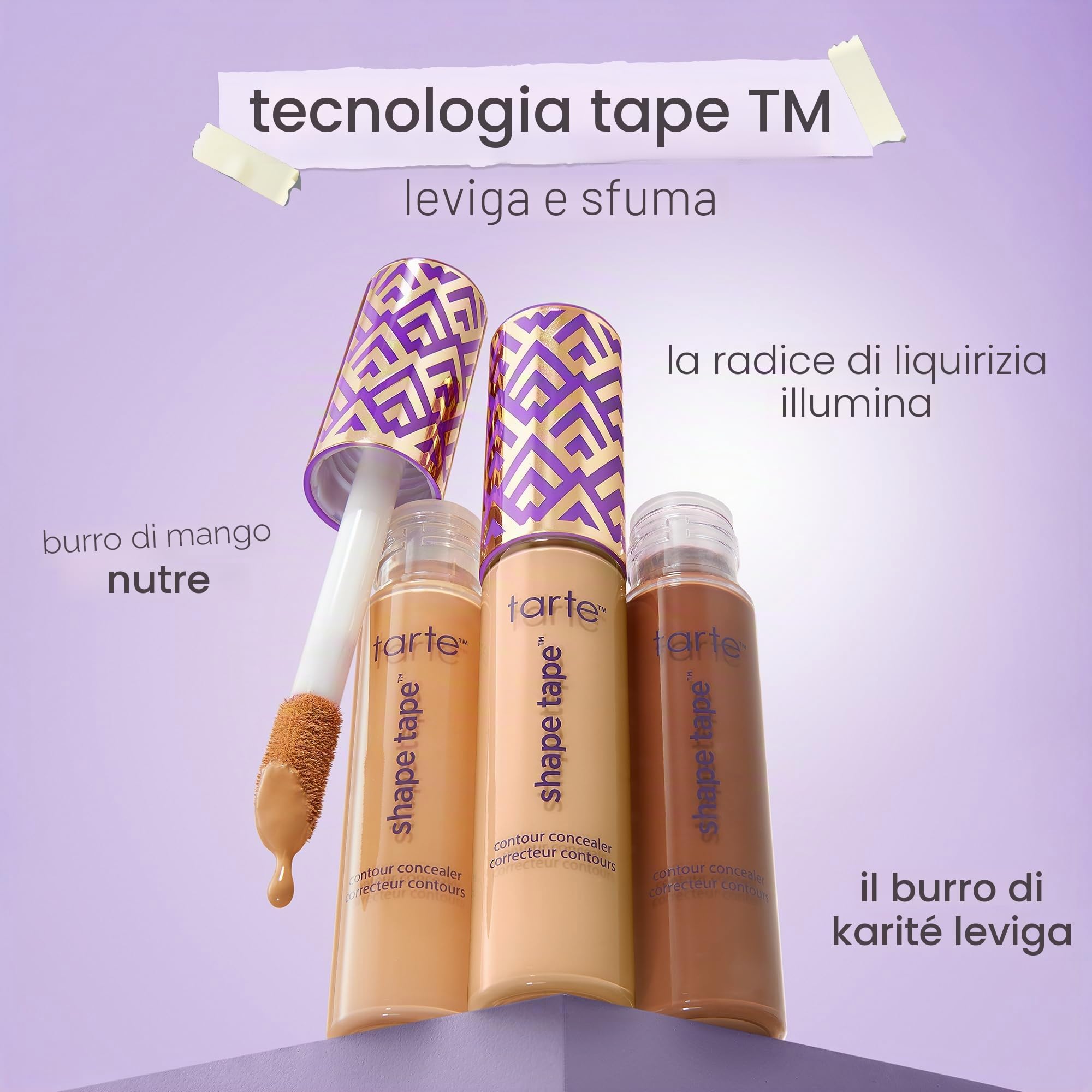 Tarte Shape Tape Contour Concealer Medium Sand - 34S - pelle media con sottotoni gialli