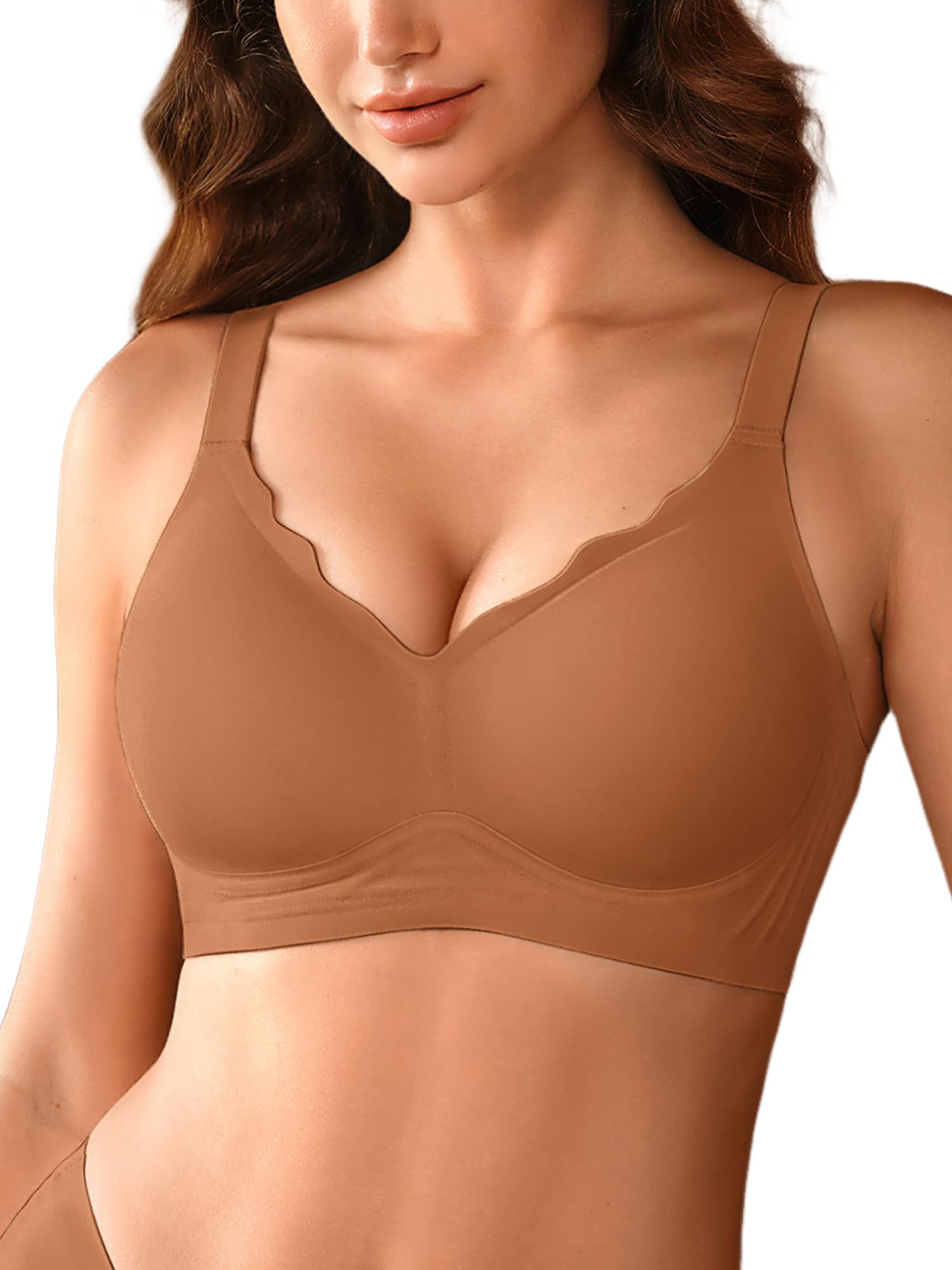 SEAJOY BH für Damen ohne Bügel mit Weicher Unterstützung, Bequeme Nahtlose Bralettes Gepolstert, Bügelloses Bustier Komfort BHS