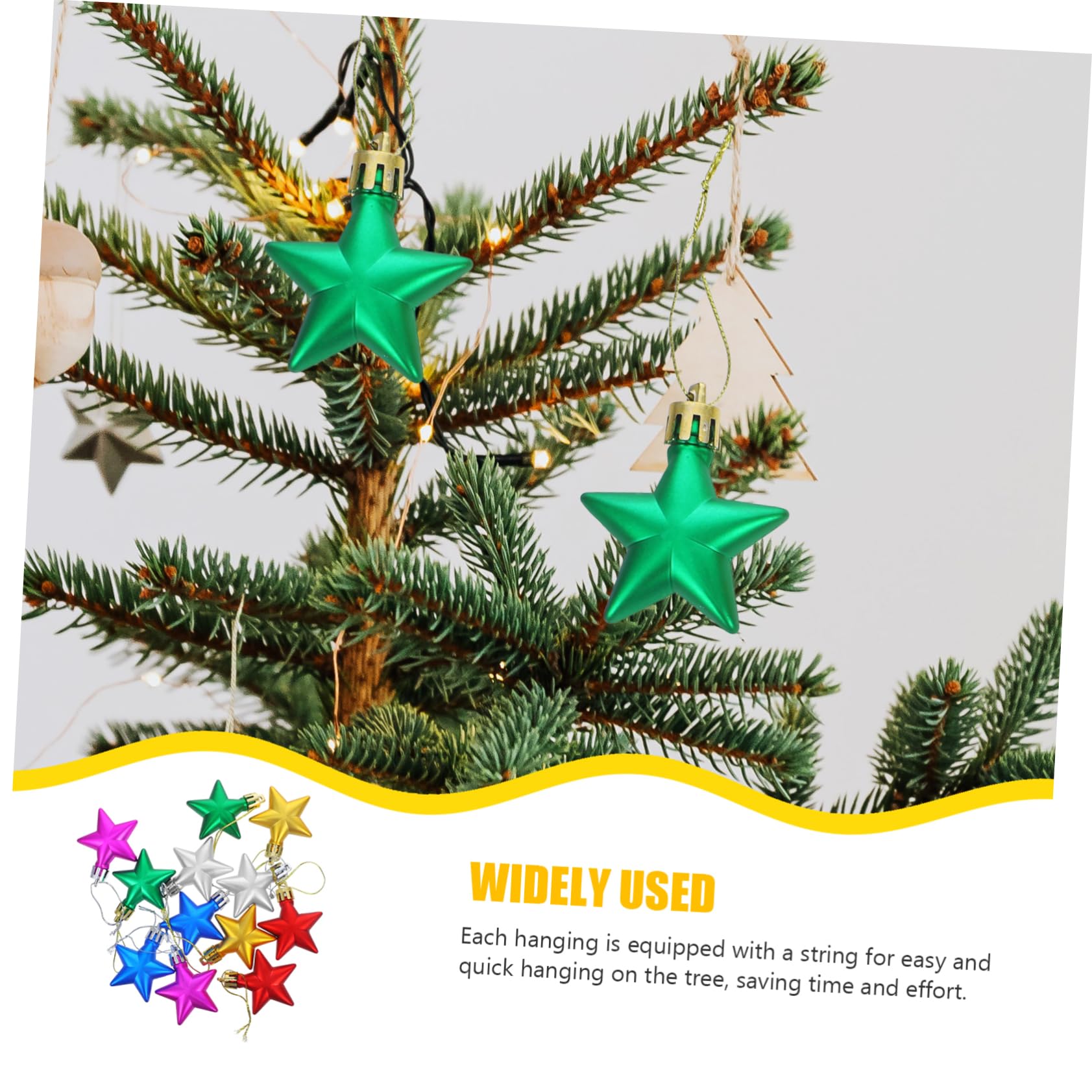MAGICLULU 5 Set Di Decorazioni Natalizie Leggere A Forma Di Stella Per Albero Di Natale Per Decorazioni Natalizie E Per Feste 12 Pezzi * 5