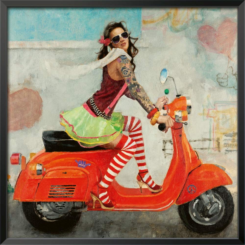 International Graphics - Framed art print - Michael, Fitzpatrick - ''This Is How I Roll''- 31 x 31 cm - Frame Color: Black - Series ATHOS
