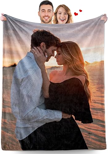 Manta personalizada para novio y novia con fotos, texto, mantas personalizadas para parejas con imágenes, regalos de boda, mantas personalizadas con