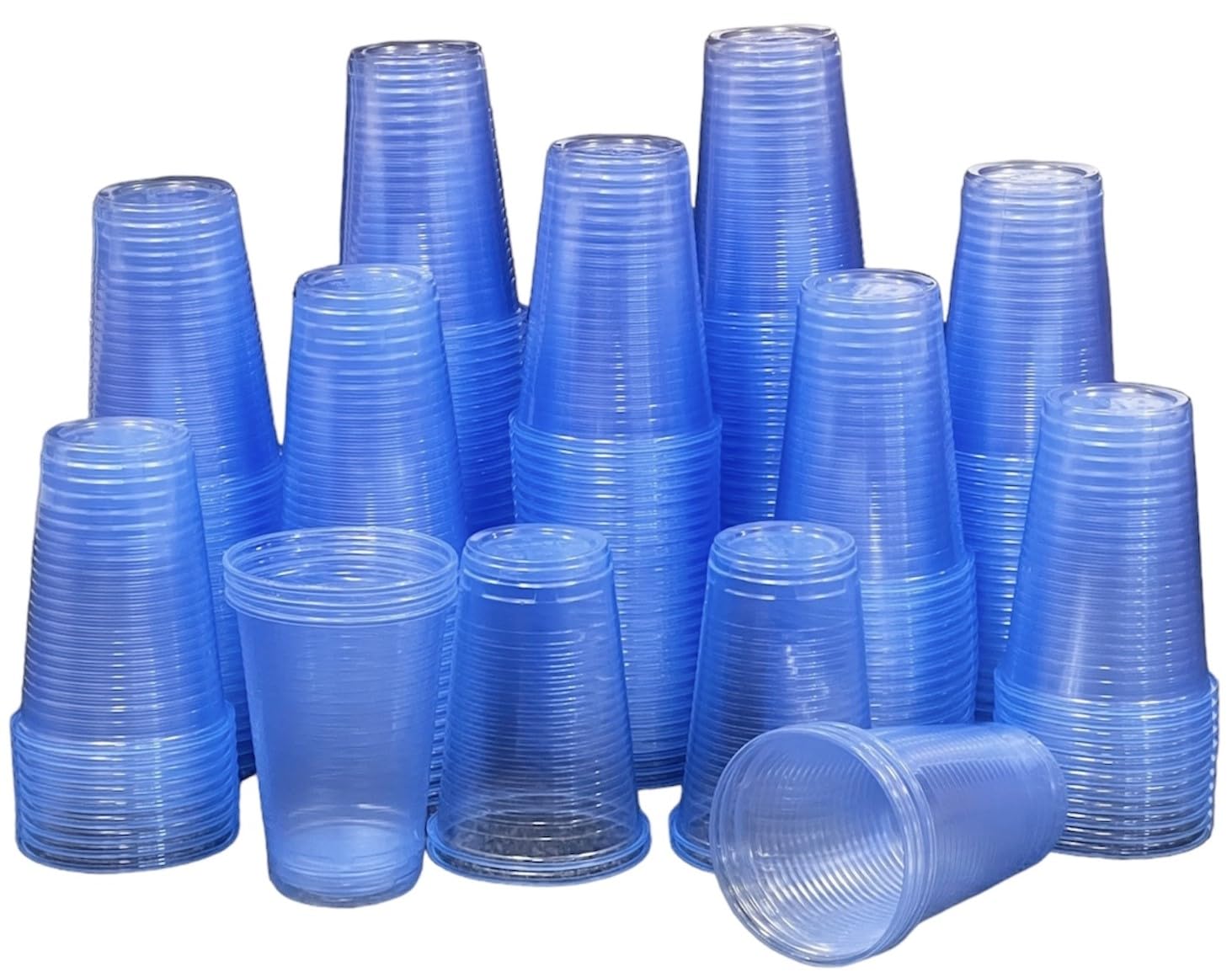 HOT BARGAINS Blue Plastic Cups 7oz Reusable Water tumblers 1000 Pack