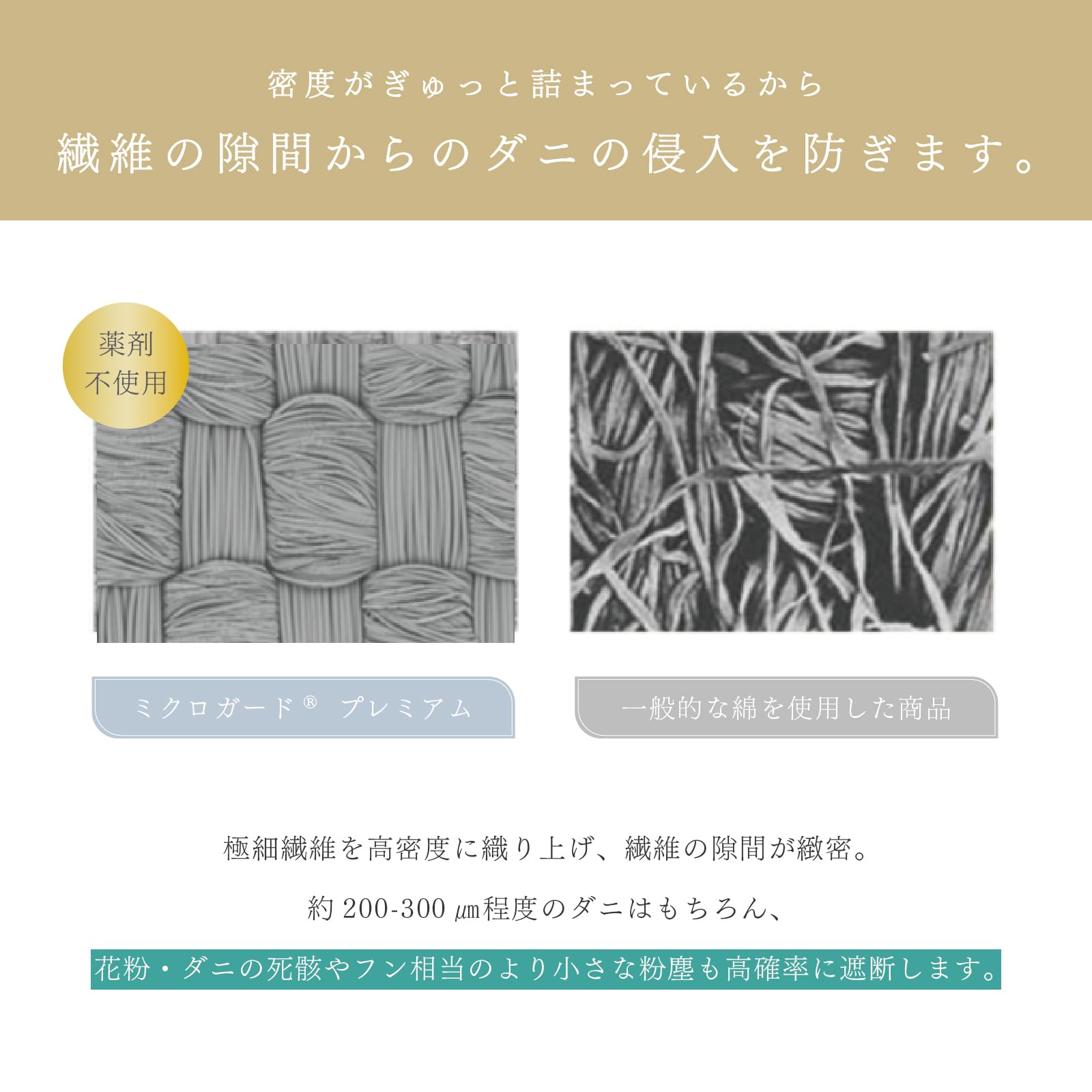 Amazon｜テイジン ミクロガード プレミアム 掛け布団 ホワイト 防ダニ
