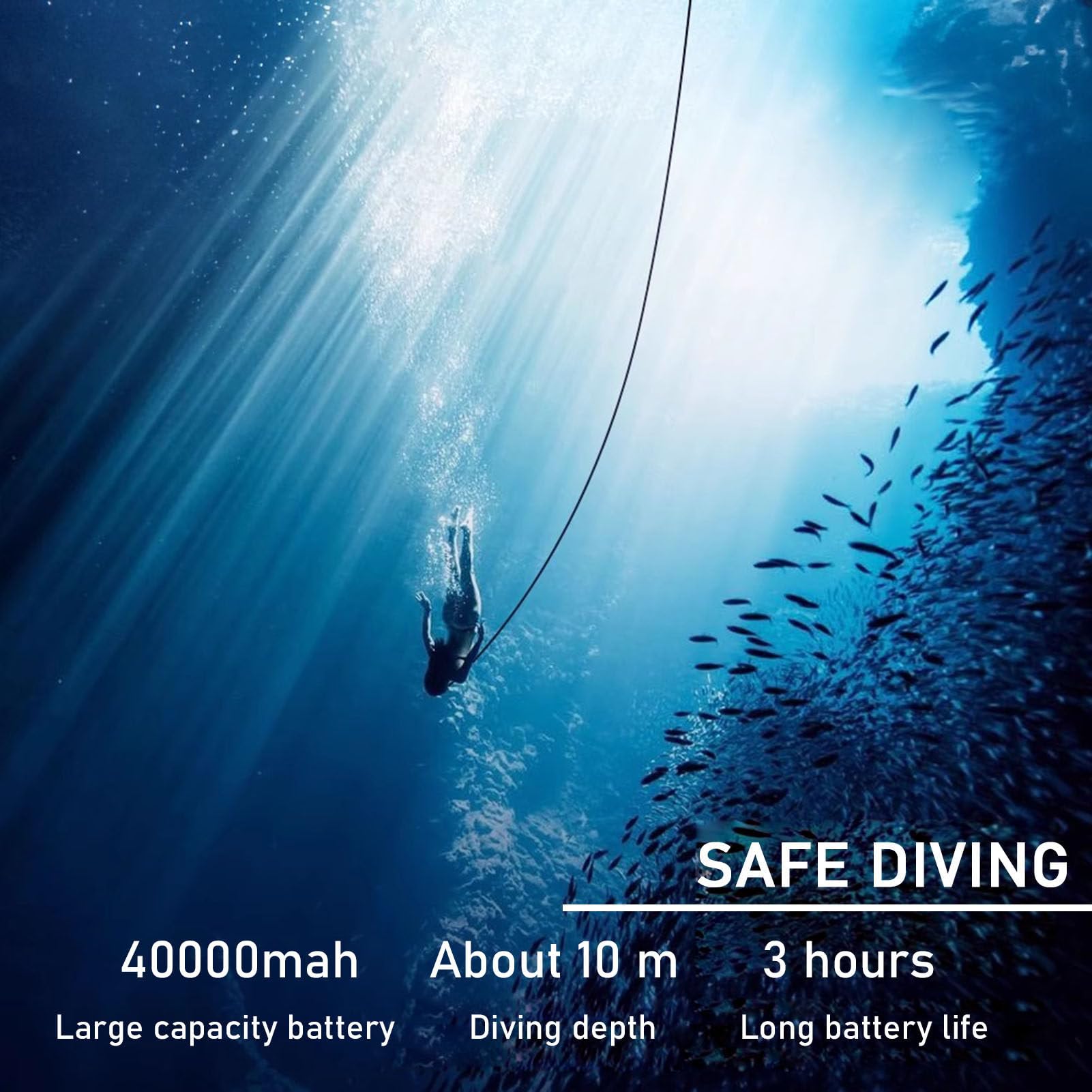 LYDZUSDP Diving Compressor Rebreather,with Breathing Regulator System,The Scuba Diving Equipment for Divers tankless Snorkel System(Yellow D3000)