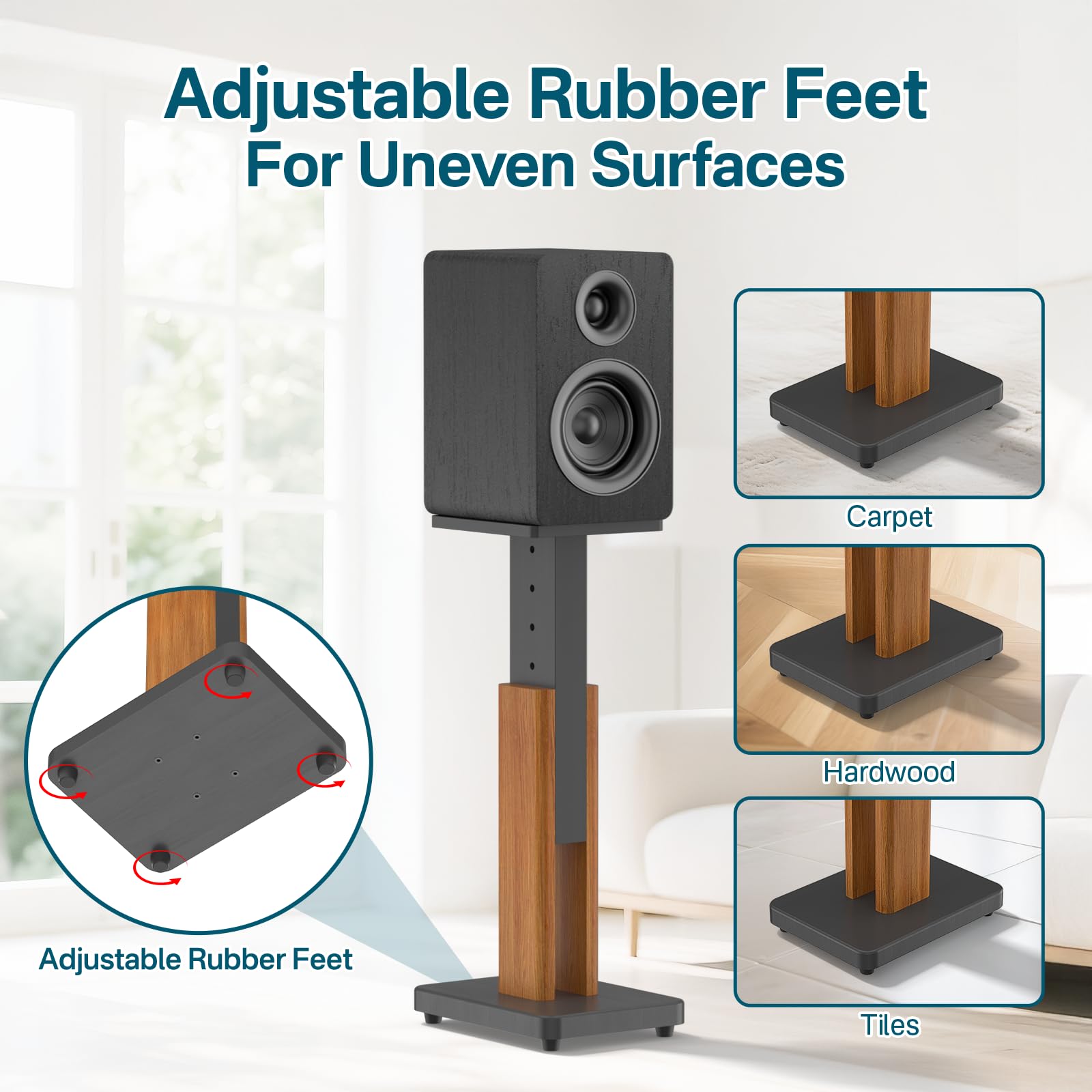 Mua Perlegear Universal Speaker Stand- Bookshelf Speaker Stands Holds - View #10