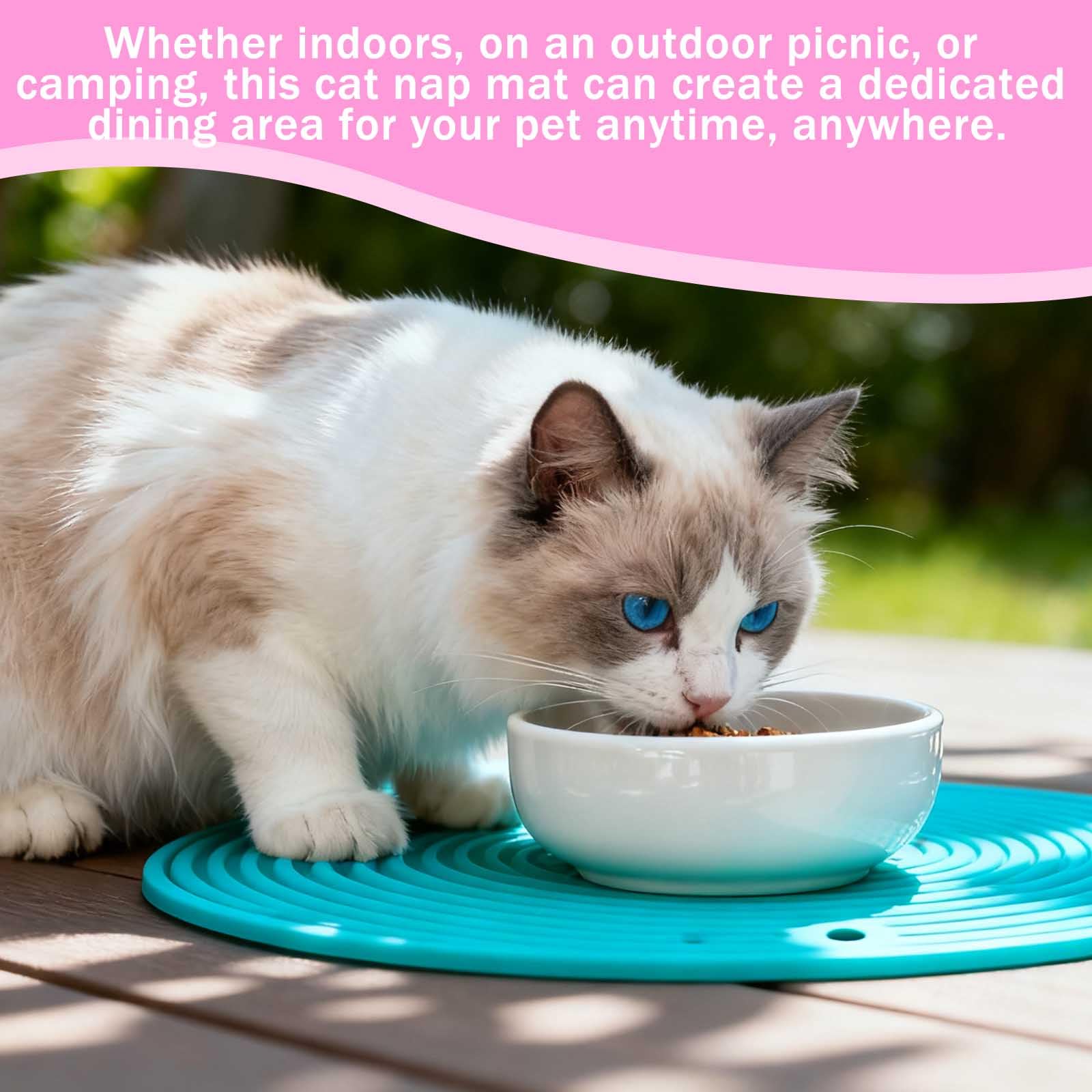 Tappetino silicone ciotola gatto 3 pezzi 2x16cm 1x18cm tappetino antiscivolo impermeabile per ciotole animali domestici facile da pulire uso interno esterno cucina campeggio