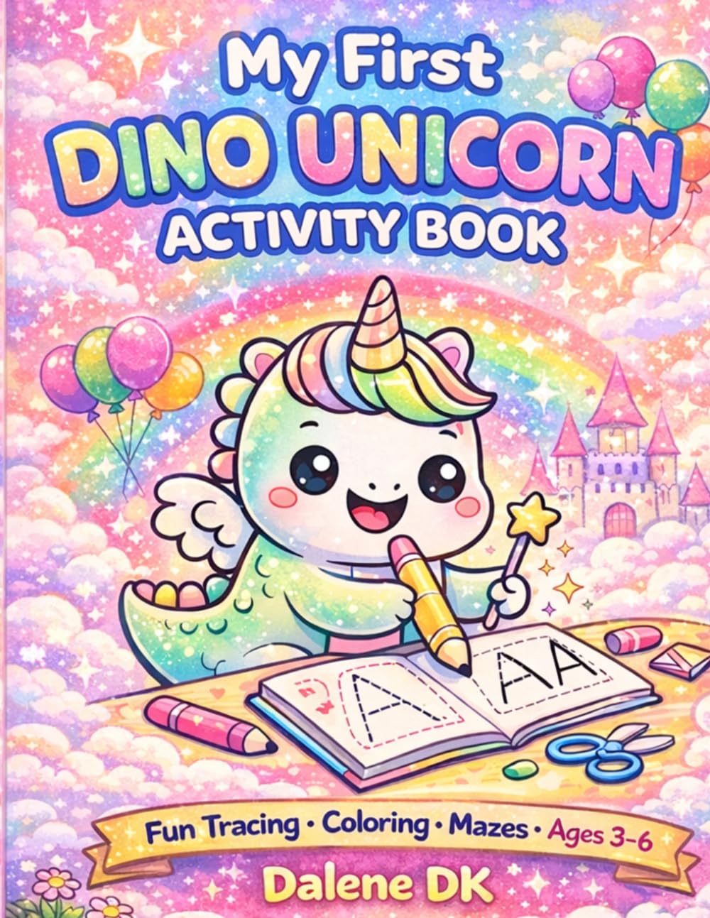 My First Dino Unicorn Activity Book: Fun Tracing, Coloring, Mazes & Learning Activities for Ages 3–7