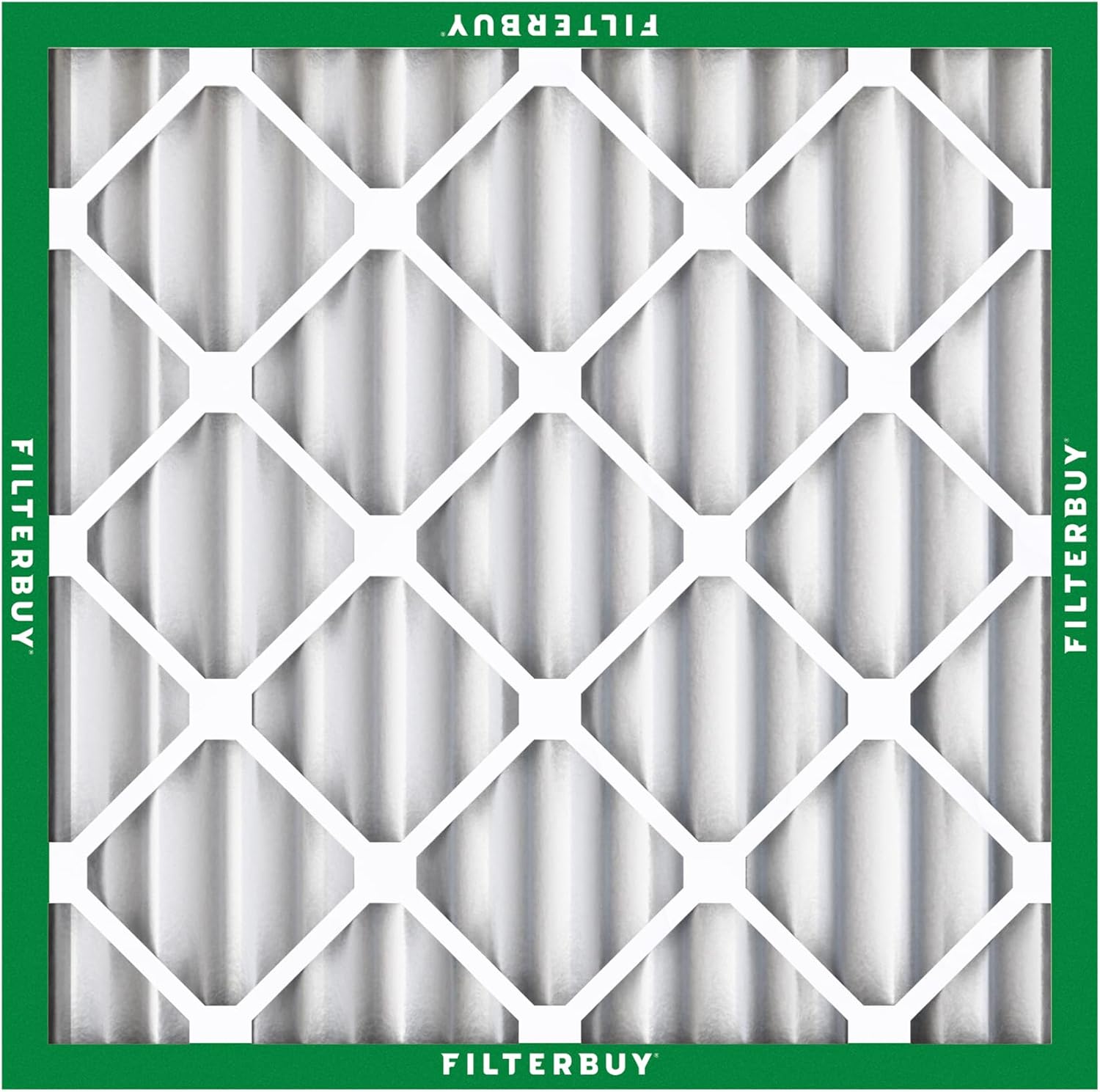 Filterbuy 10x10x2 Air Filter MERV 8 Essential Dust & Allergy Defense (5-Pack), Electrostatic Pleated HVAC AC Furnace Filters Replacement (Actual Size: 9.50 x 9.50 x 1.75)