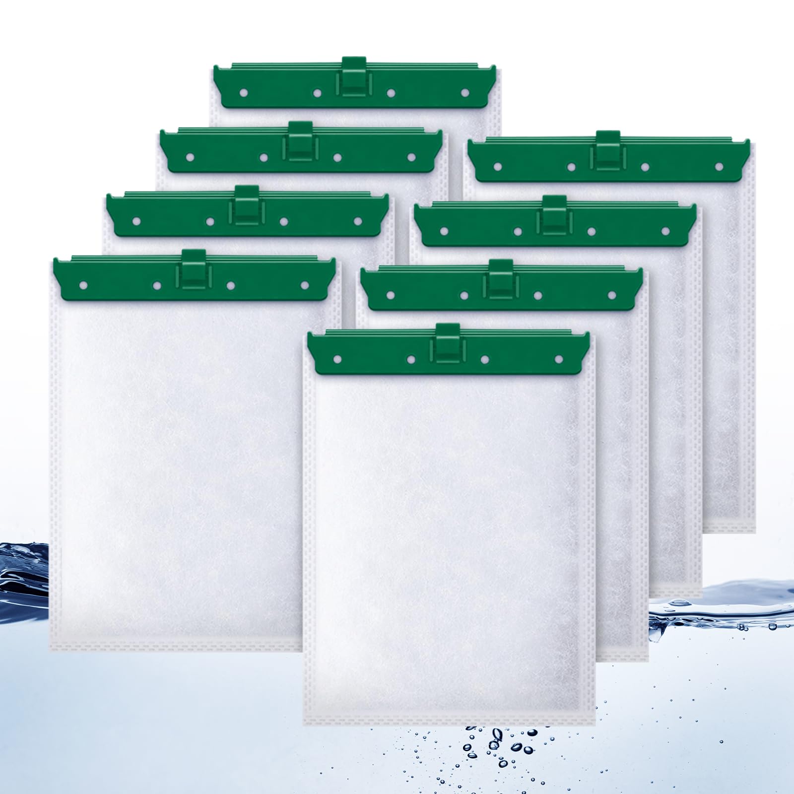 Esctabalt 8 Count Medium Filter Cartridges Compatible with Whisper Bio Bag Filters, Large Aquarium Filter Cartridge for Whisper 10i/IQ10/PF10 and