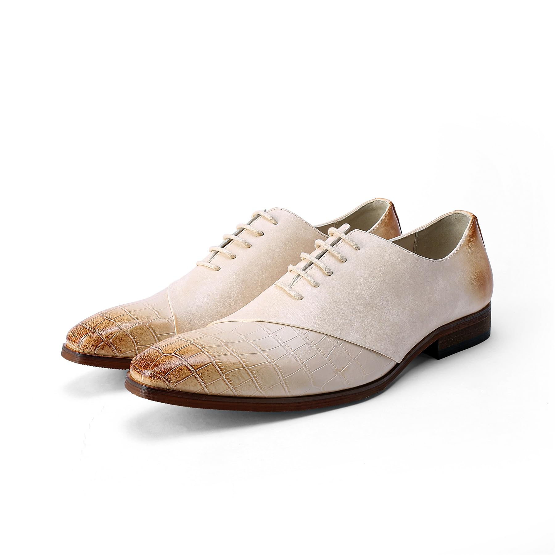 Allthemen Chaussure Homme Ville Pointues Business Derby à Lacets Costume Oxford Respirant Mariage