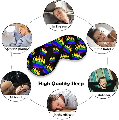 Miniatura 4 de Gay Bear Pride Paw Sleep Eye Mask Cute Blindfold Eye Covers Eyeshade Eyeshade para mujeres hombres regalos