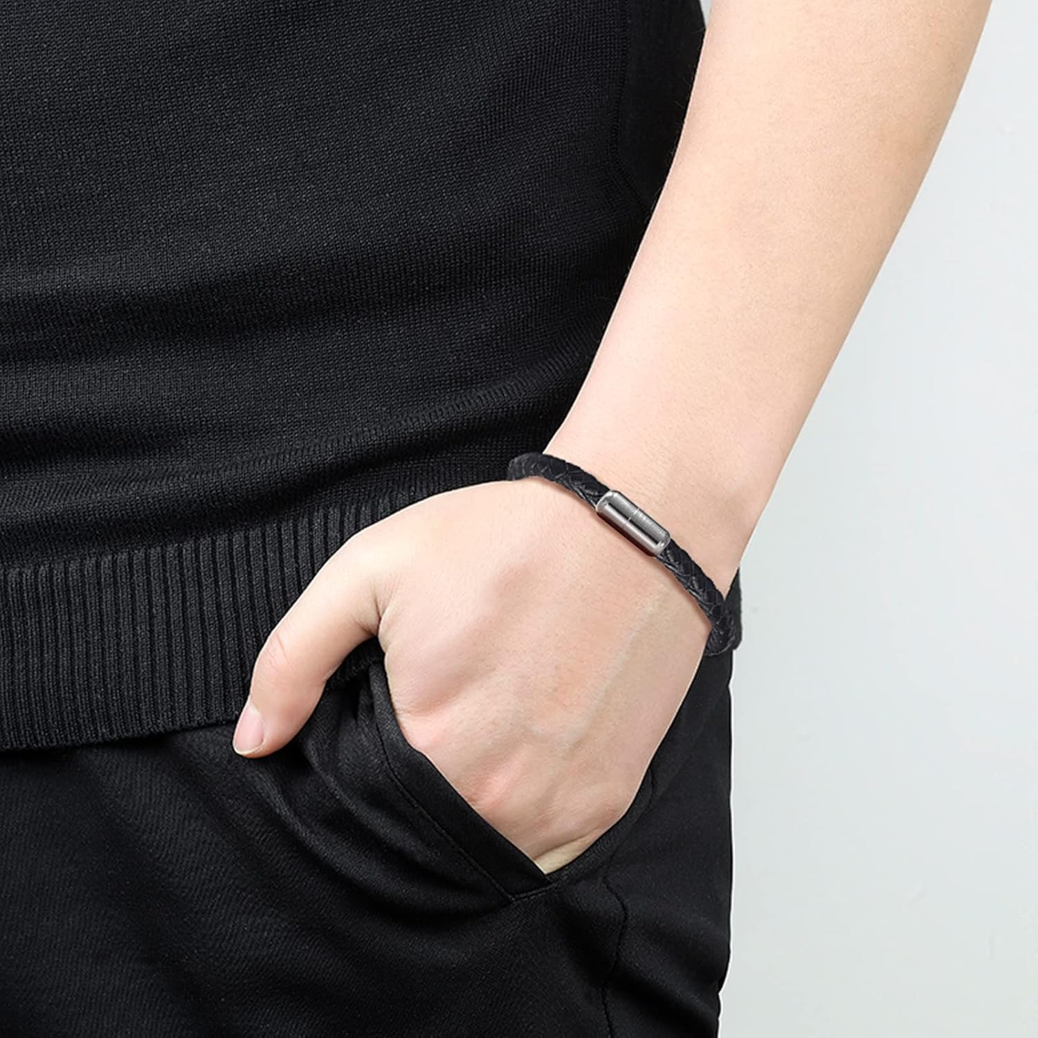 Cuyacili 12 pcs Breakaway Necklace Clasps Metal Buckle Elastic Laces Clasps Barrel Screw Clasps Metal Capsule Lock Buckles Connector Screws End Caps for DIY Jewelry Bracelet Necklace Making Silver - Image 4