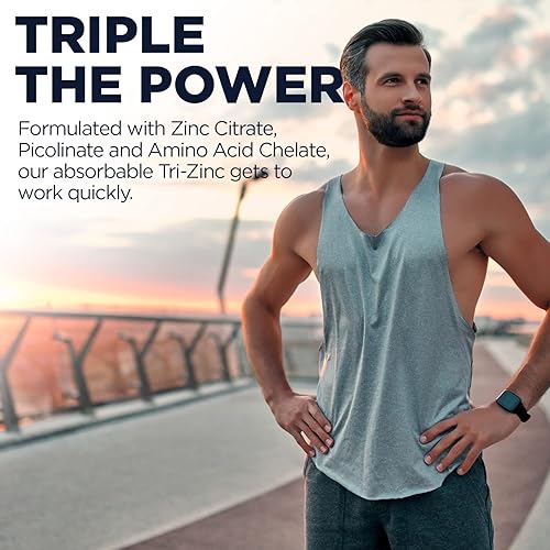Miniatura 5 de KAL Tri Zinc 50mg con citrato de zinc, quelato de aminoácido de zinc y picolinato de zinc, suplemento de metabolismo saludable y apoyo inmunológico,