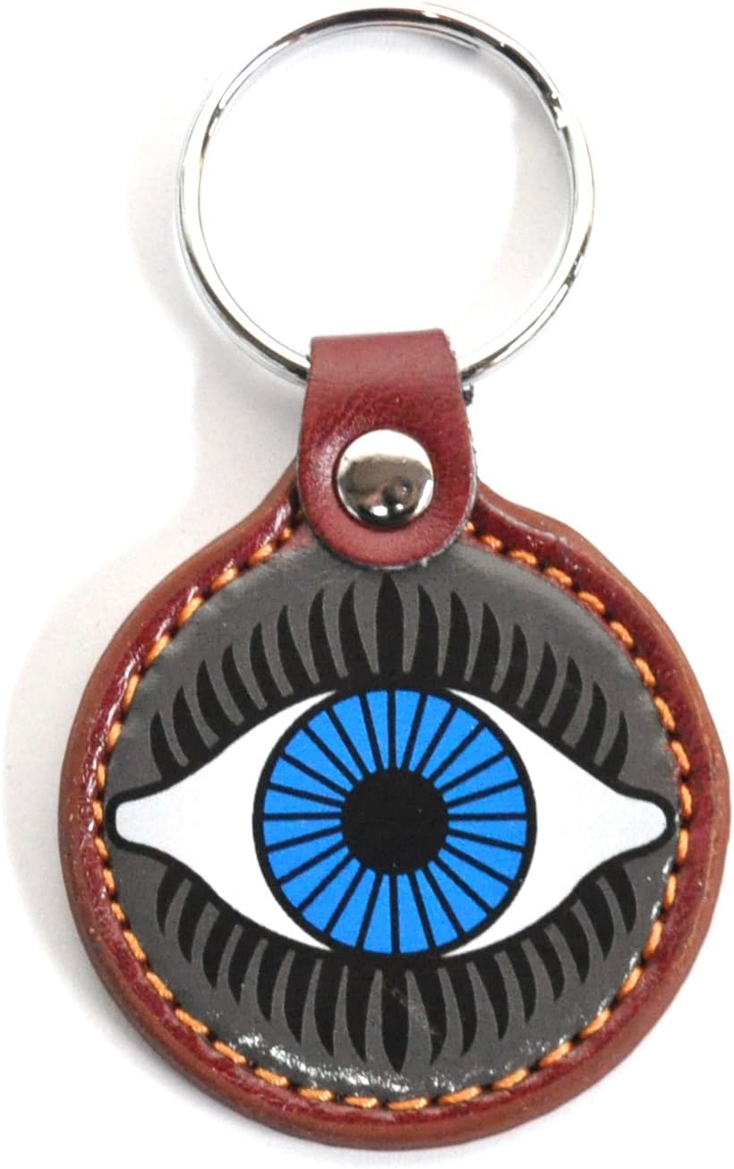 Grey Eye Keyring/Keychain - Novelty Key Fob