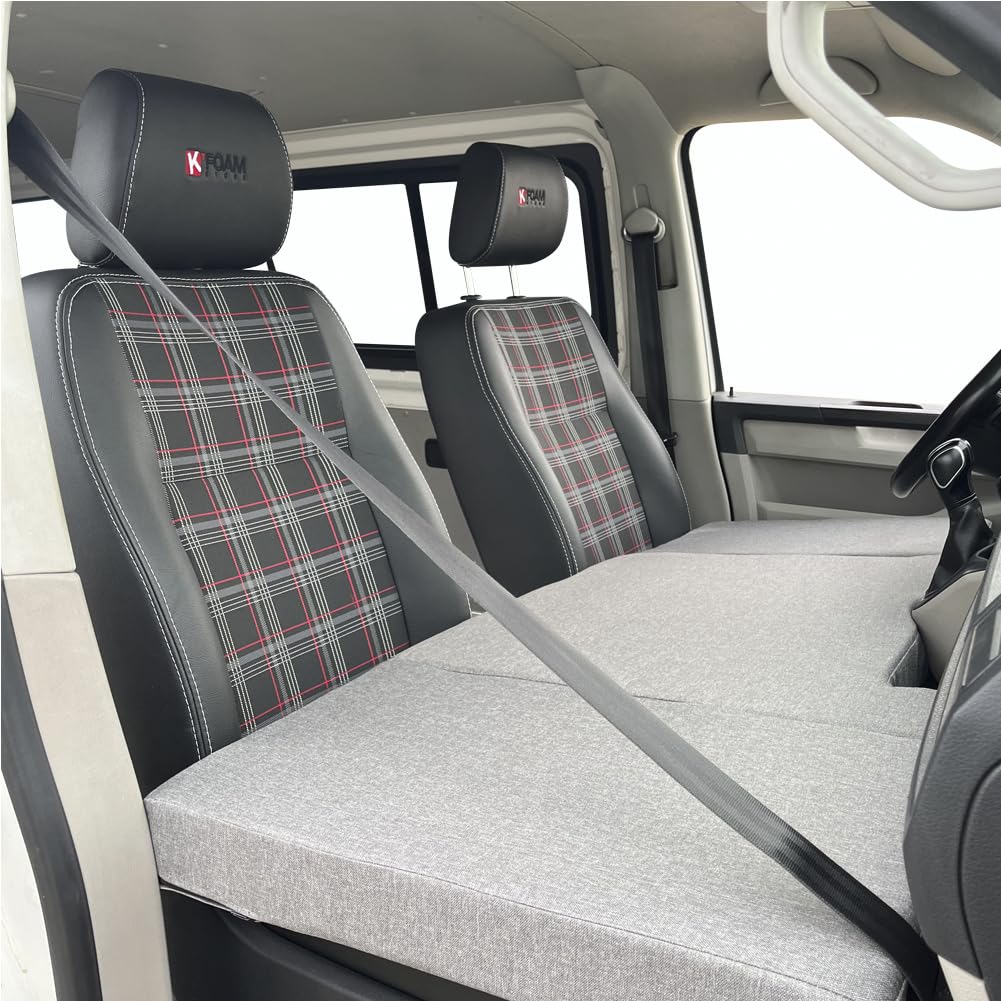 Colchón Plegable para Volkswagen VW T4, T5, T6 y T6.1 Transporter, Multivan, Caravelle, California Beach, Eurovan, Ocean, Camper Van