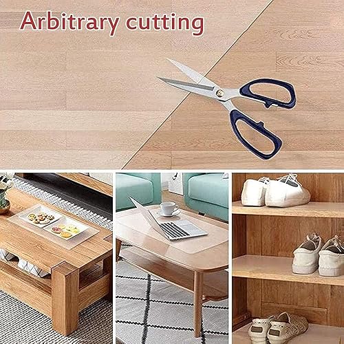 Miniatura 6 de Protector de escritorio transparente de PVC, impermeable, antiarañazos, a prueba de aceite, 0.063in de grosor, protección para suelo duro (tamaño