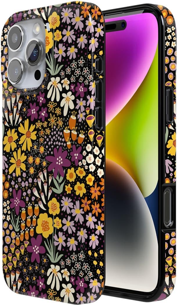 Casely iPhone 16 Pro Max Case | Falling for You | Plum Floral | Compatible with MagSafe | Classic Ultra Slim Design - Image 4