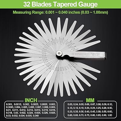 Spurtar 32 Blade Steel Feeler Gauge - Accurate Gap Italy