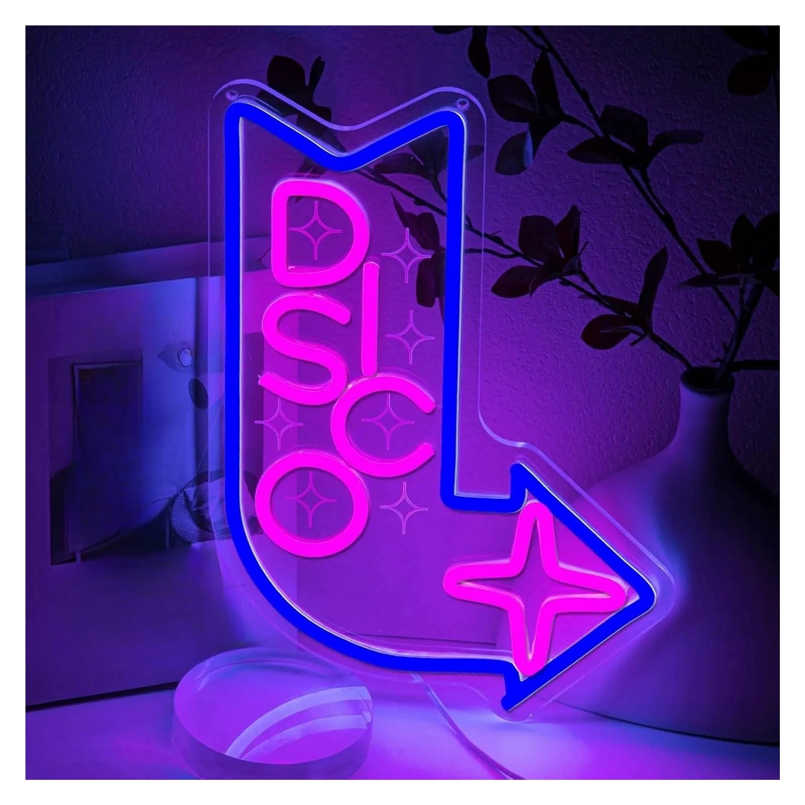 Wiszące neony artystyczne DISCO Muzyka Neon Znak Zasilany Przez USB Ściemnialne Światło LED Do Baru Muzycznego Studio Sypialnia Impreza Klub Dekoracja Klubu Nocnego 34cmx23.5cm