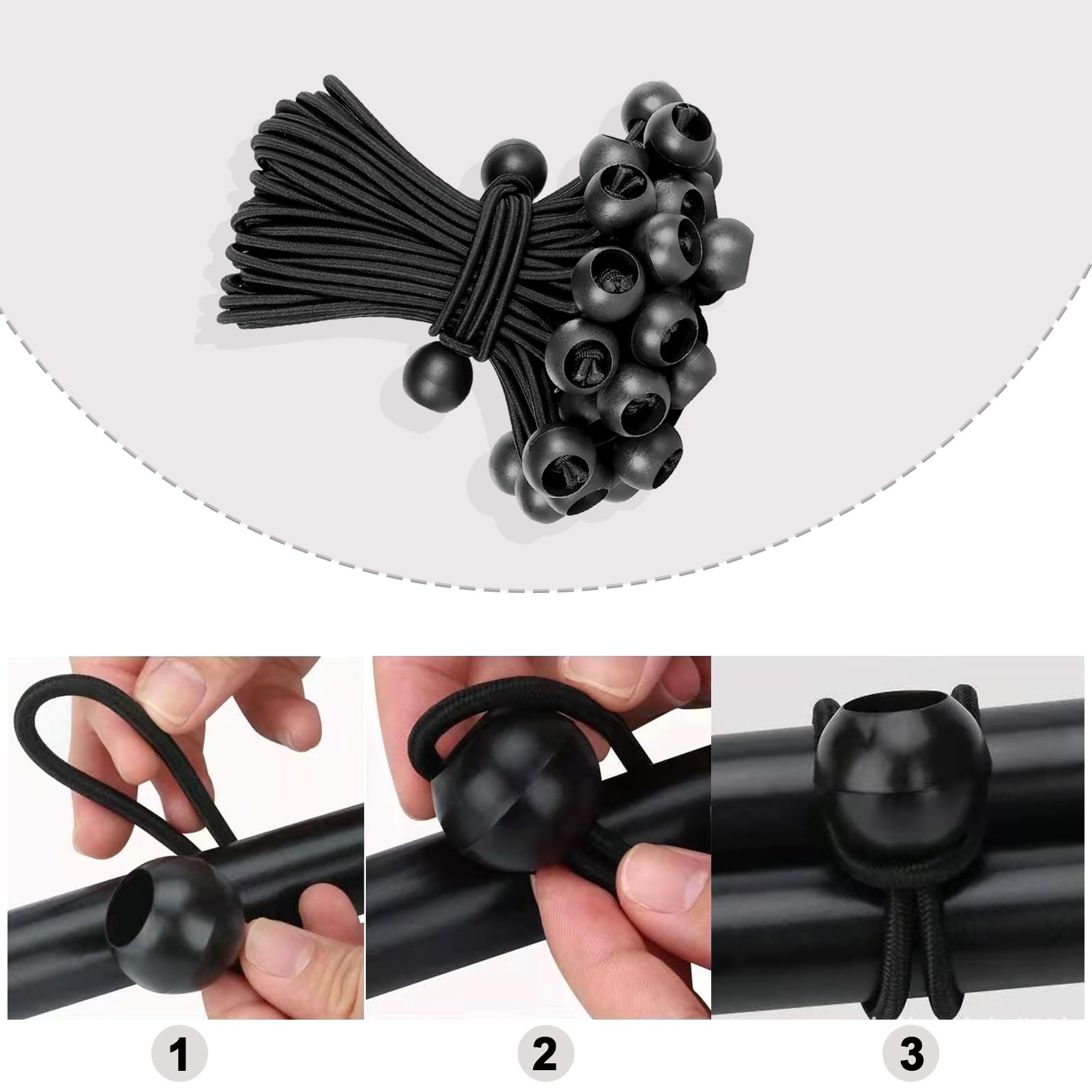 6 Pezzi Corda Elastica Con Doppio Gancio, 15 Cm Tenditori Per Teloni Con Doppio Gancio, Elastici - Foto 9