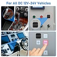 Vista 7 de Linkstyle 10 piezas de interruptor de botón de presión momentáneo, interruptores de botones de bocina mini de montaje en superficie