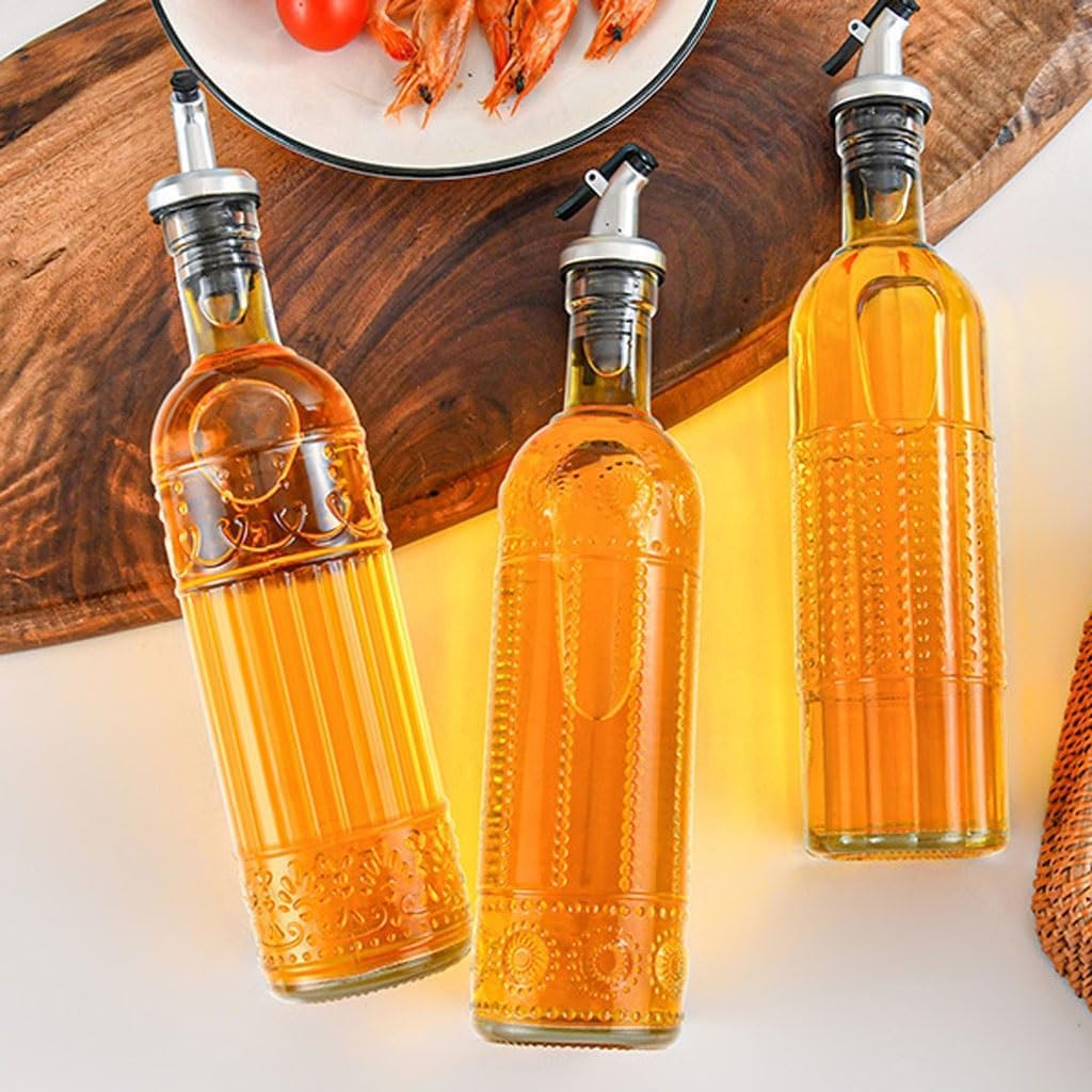 Contenitore in vetro per olio da cucina, barattolo sigillato per condimenti per salsa di soia, aceto, salsa di ostriche e olio di sesamo, perfetto per conservare condimenti e prodotti essenziali da