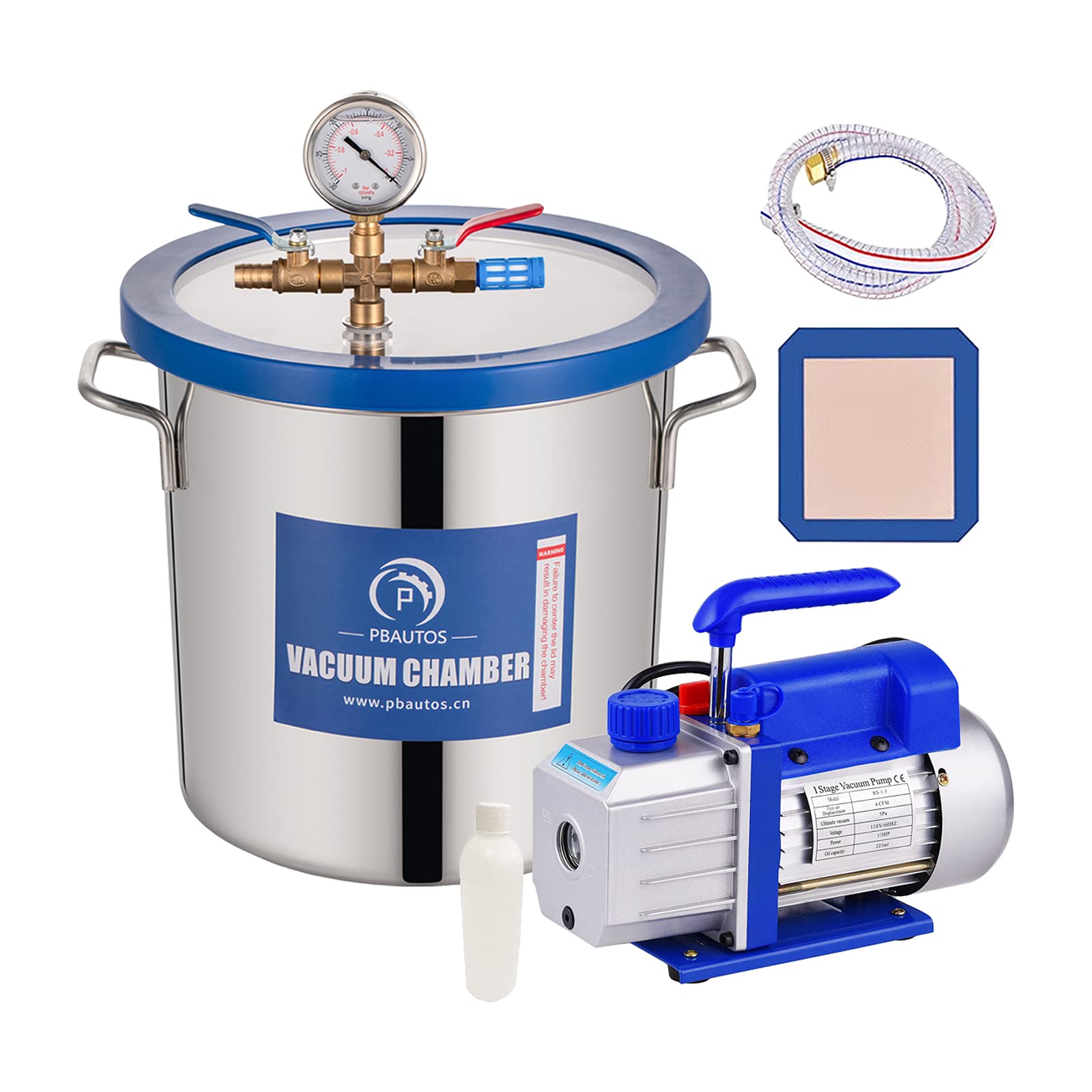 Buy 3 Gallon Vacuum Chamber with Pump, Stainless Steel Vacuum Desing