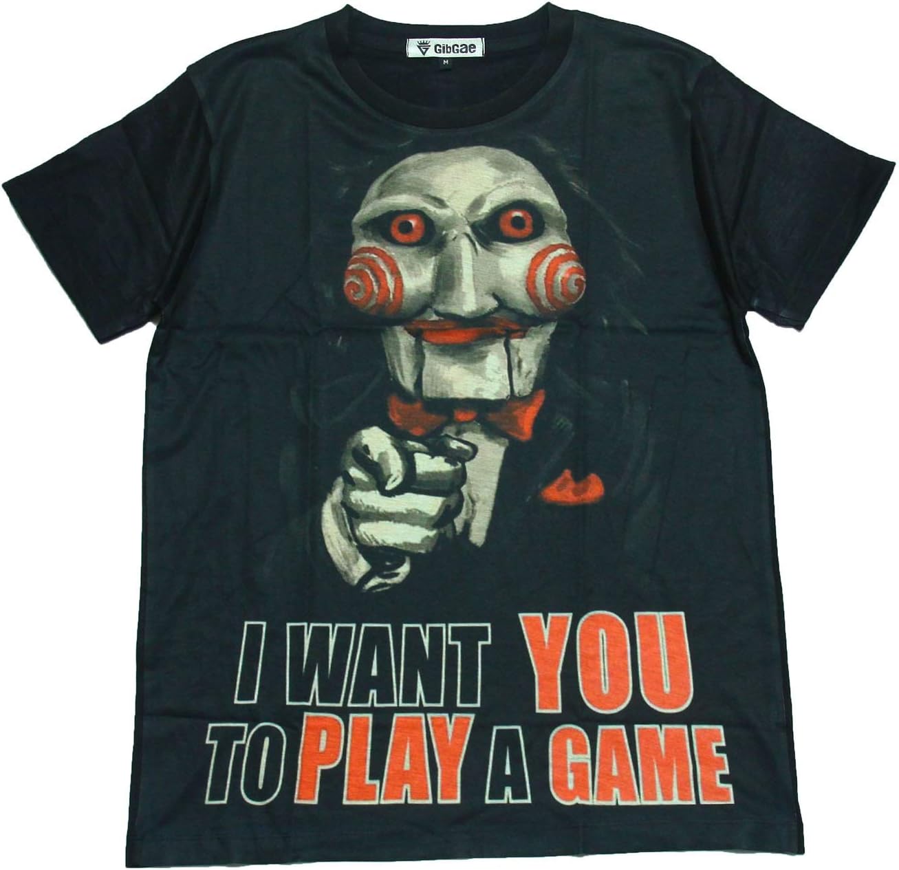 Amazon | [GibGae] プリントTシャツ ホラー映画 ソウ SAW ビリー人形 