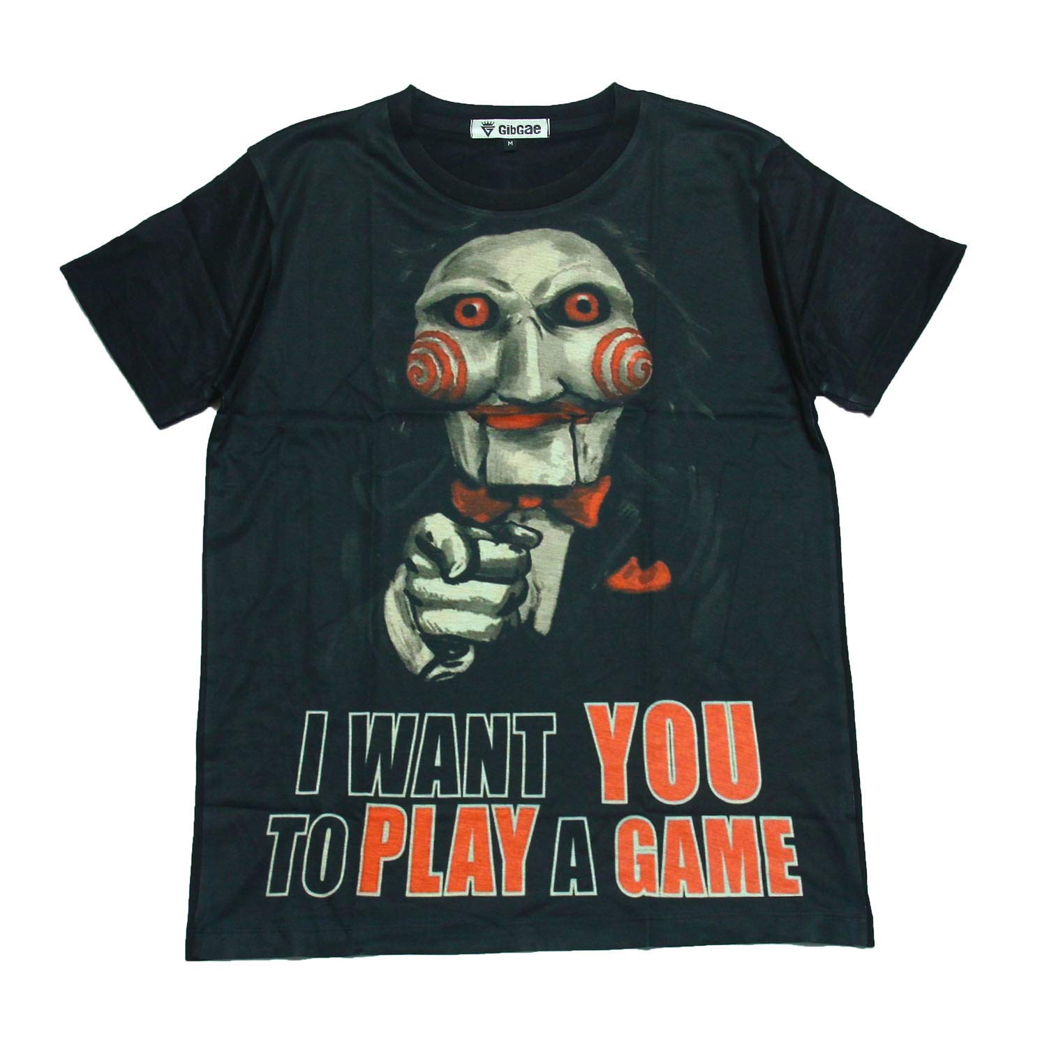 Amazon | [GibGae] プリントTシャツ ホラー映画 ソウ SAW ビリー人形 
