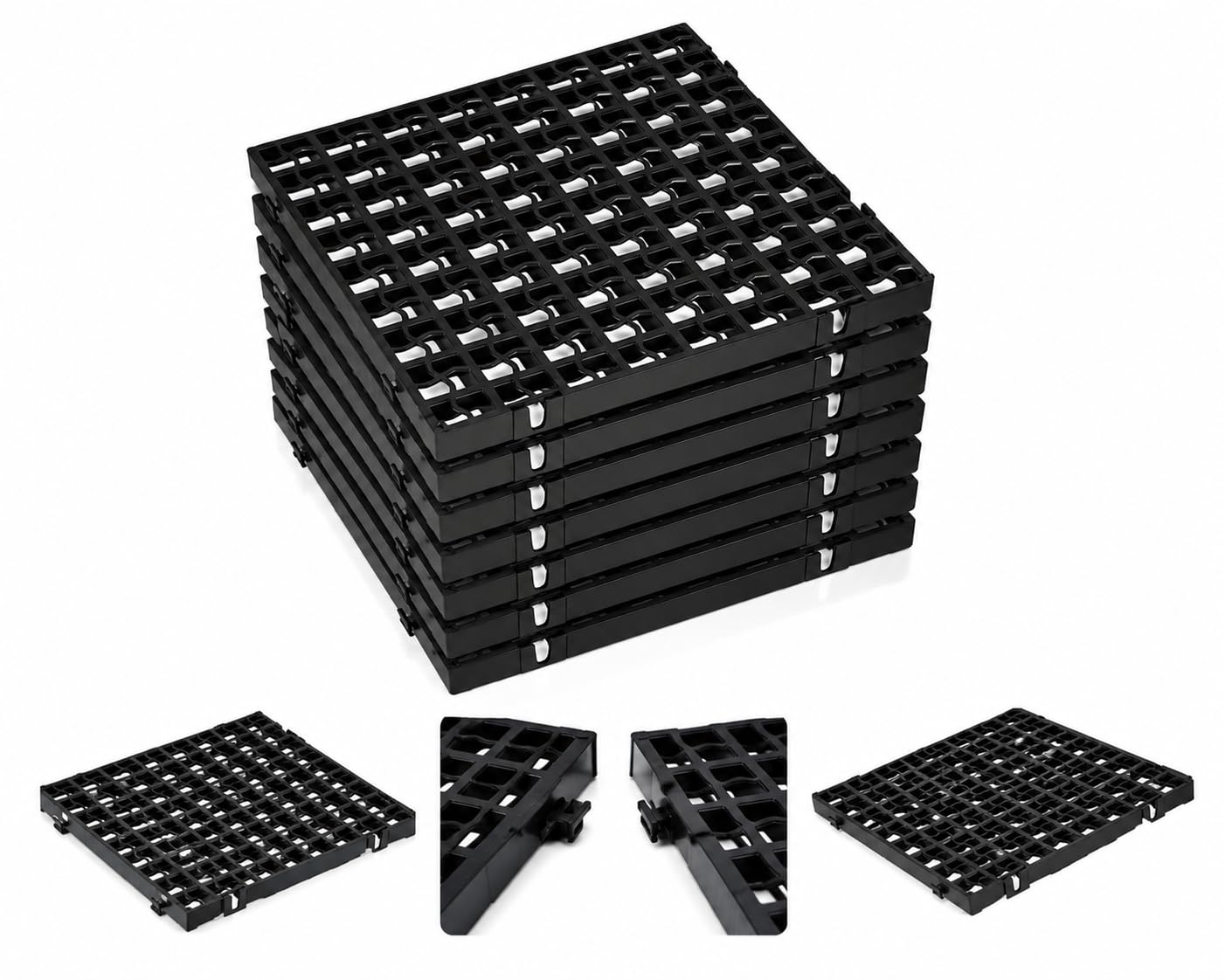 Heavy Duty Gravel & Grass Grid Panels | 40mm Plastic Ground Reinforcement Grid | Interlocking Gravel Stabiliser for Driveways, Parking Areas, Garden Paths & Shed Bases 2m² 8 Panels