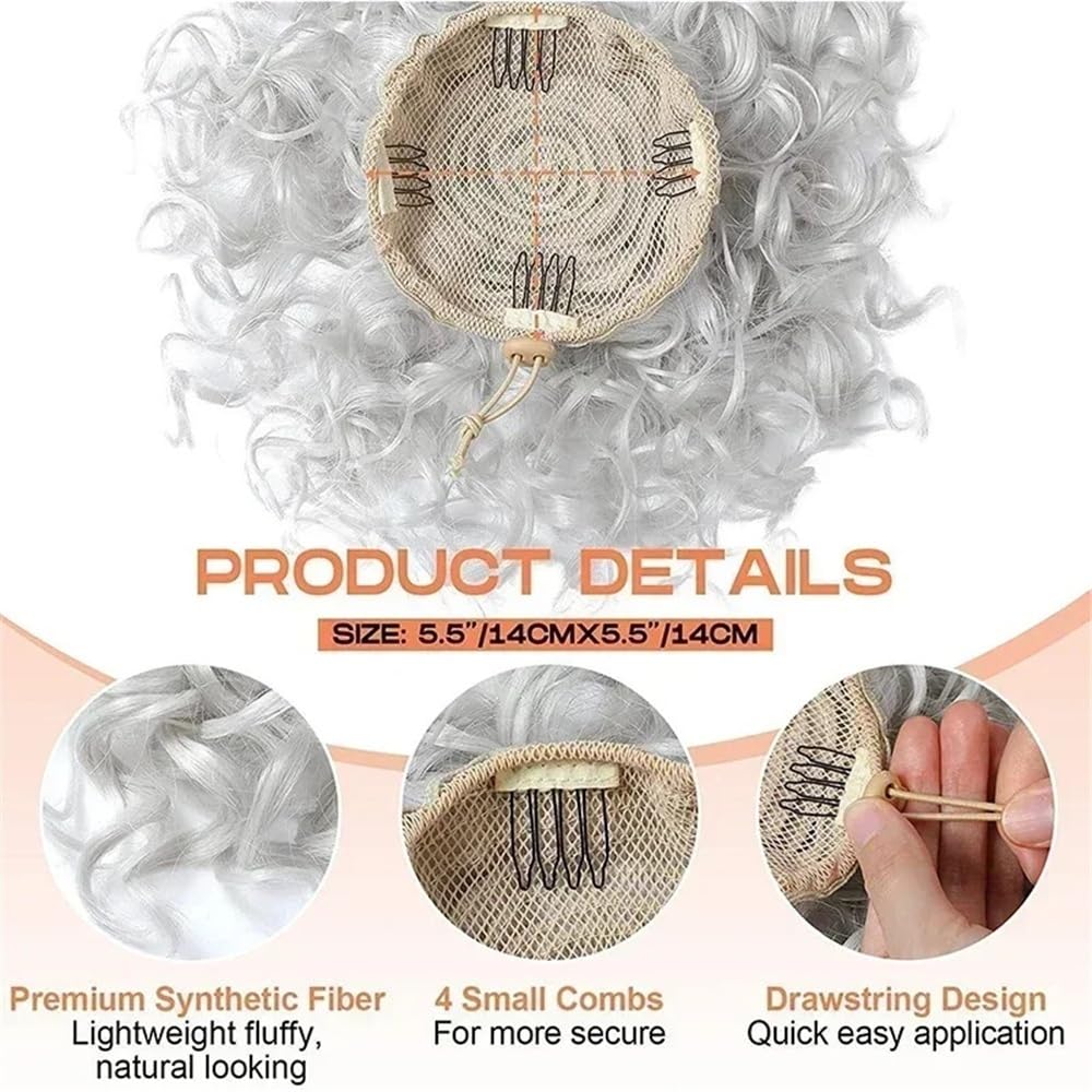 sztuczne włosy kok Messy Bun Hair Pieces dla kobiet Syntetyczny kręcony kucyk ze ściągaczem Updo Hair Piece Akcesoria do włosów(4-30)
