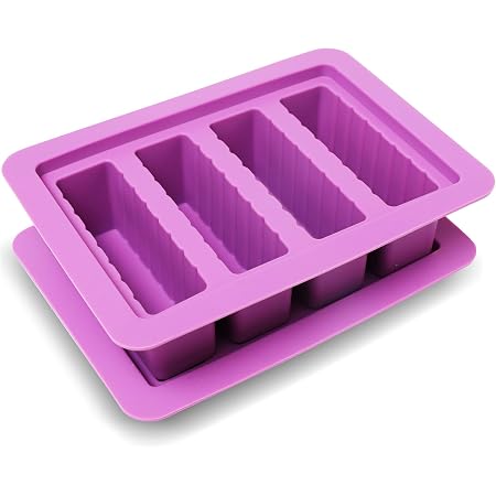 2-Pack Silicone Butter Molds With Lids – Non-Stick, Rectangle Cavities For Butter, Soap & Baking