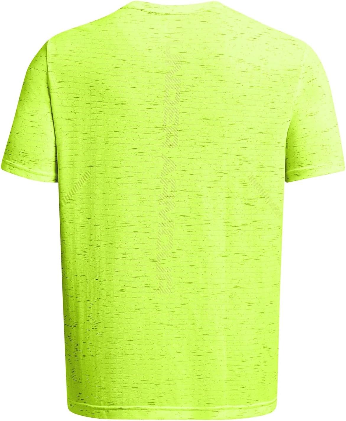 Under Armour - Mens Seamless Grid T-Shirt, Color High-Vis Yellow/Black (731), Size: X-Large
