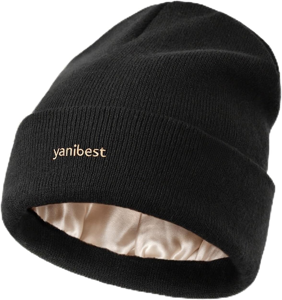 YANIBEST Mulberry Silk Lined Beanie, Winter Hats for Women Men Unisex, Soft Warm Knitted Slouchy Skull Cap