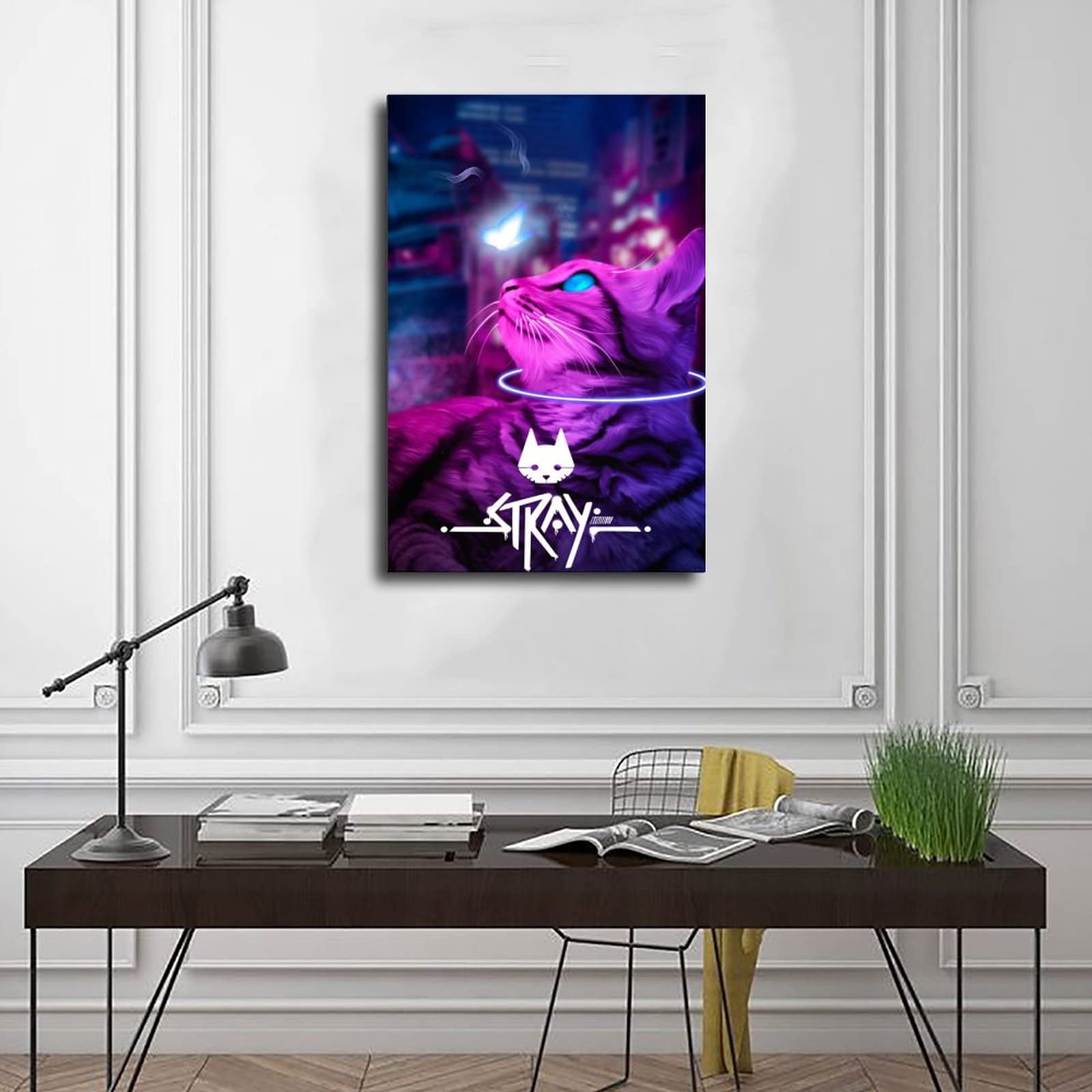 FABIVA Poster Su Tela Per Videogioco Stray, 50x75 Cm, Decorazione Parete Camera Da Letto - 4