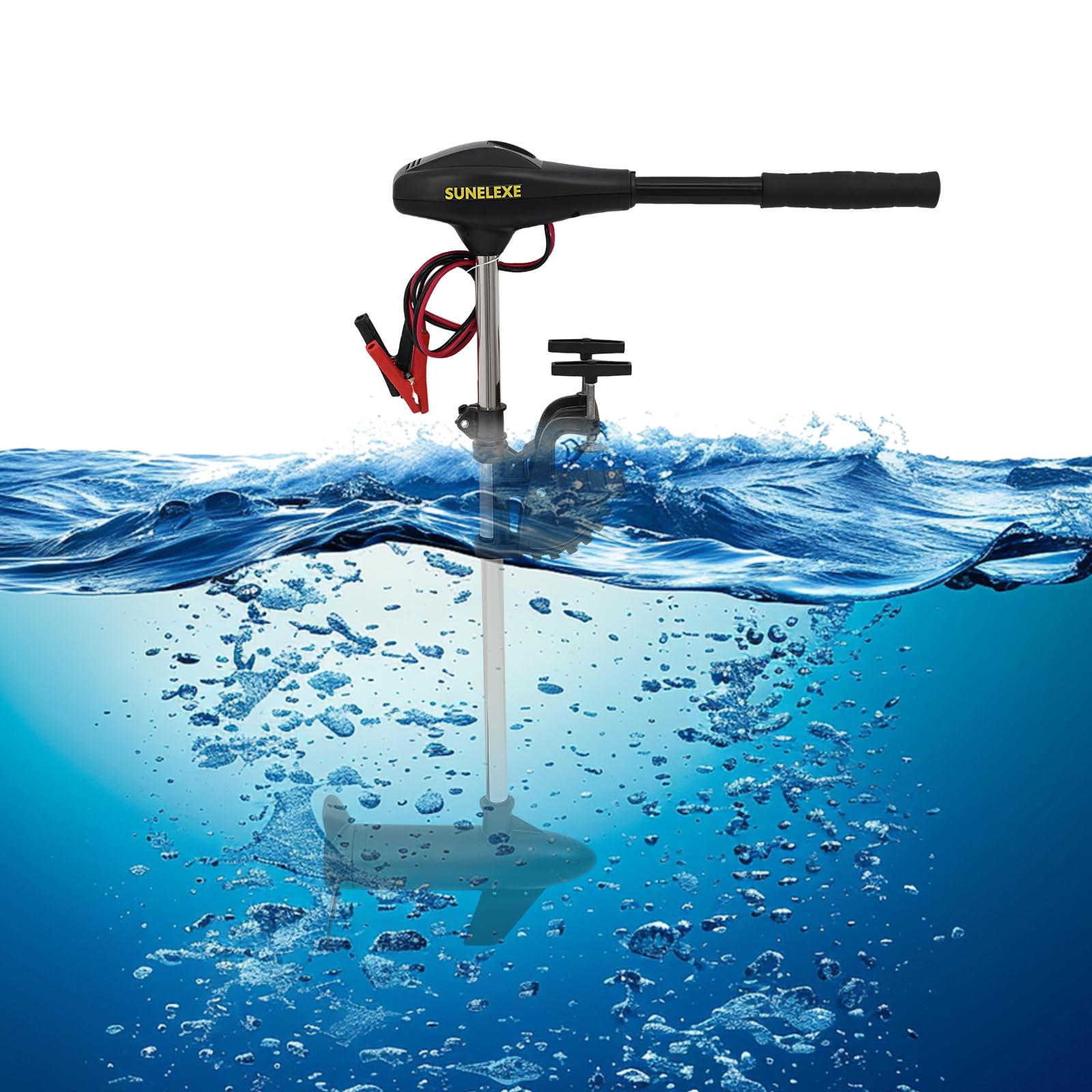 Motore fuoribordo elettrico 12V 58LBS con indicatore batteria per gommoni tender kayak 300kg