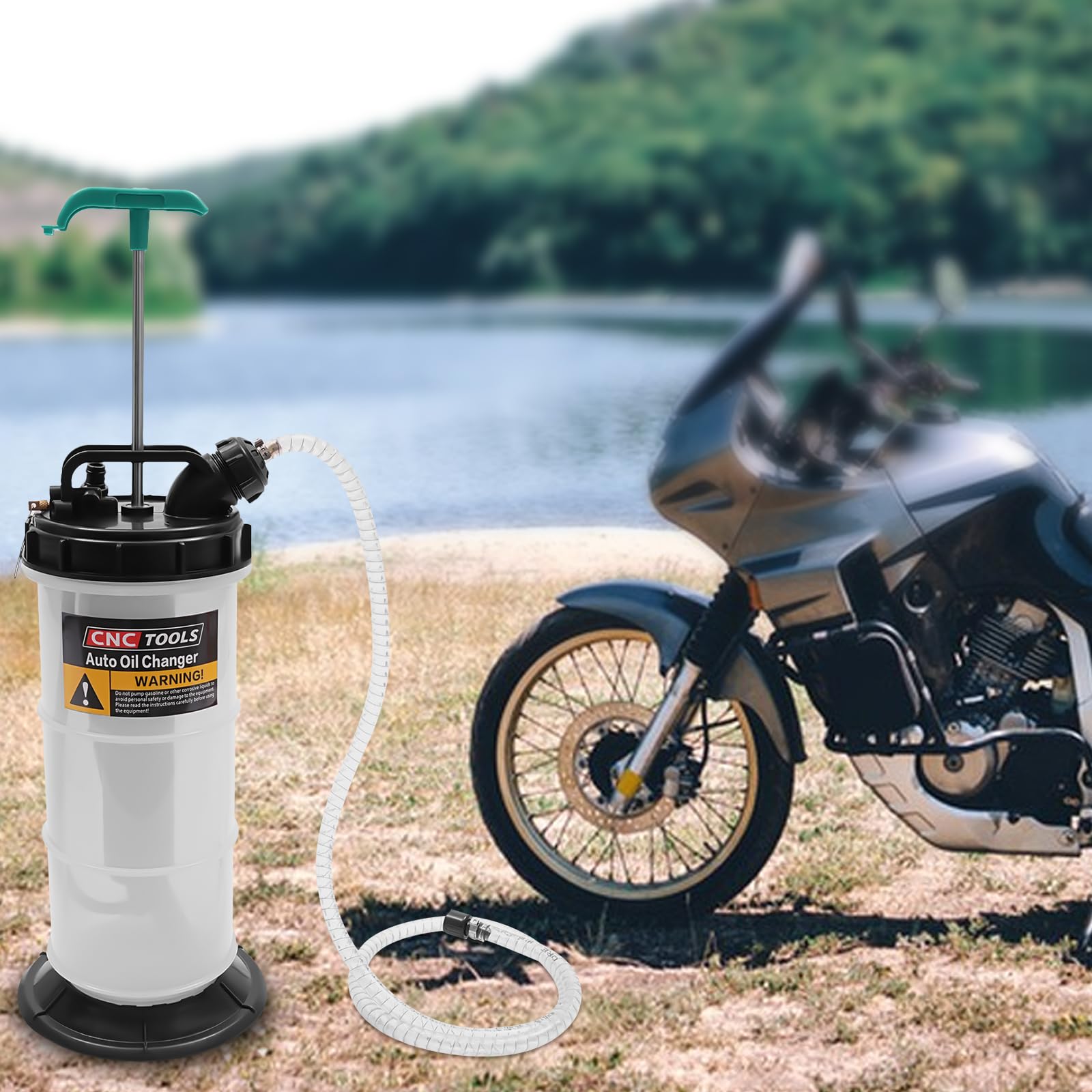 5.3L Extractor de líquido manual, cambio de aceite, bomba de extracción de aceite, bomba de extracción de líquidos, bomba de extracción de líquidos con 4 mangueras para coches, motocicletas,