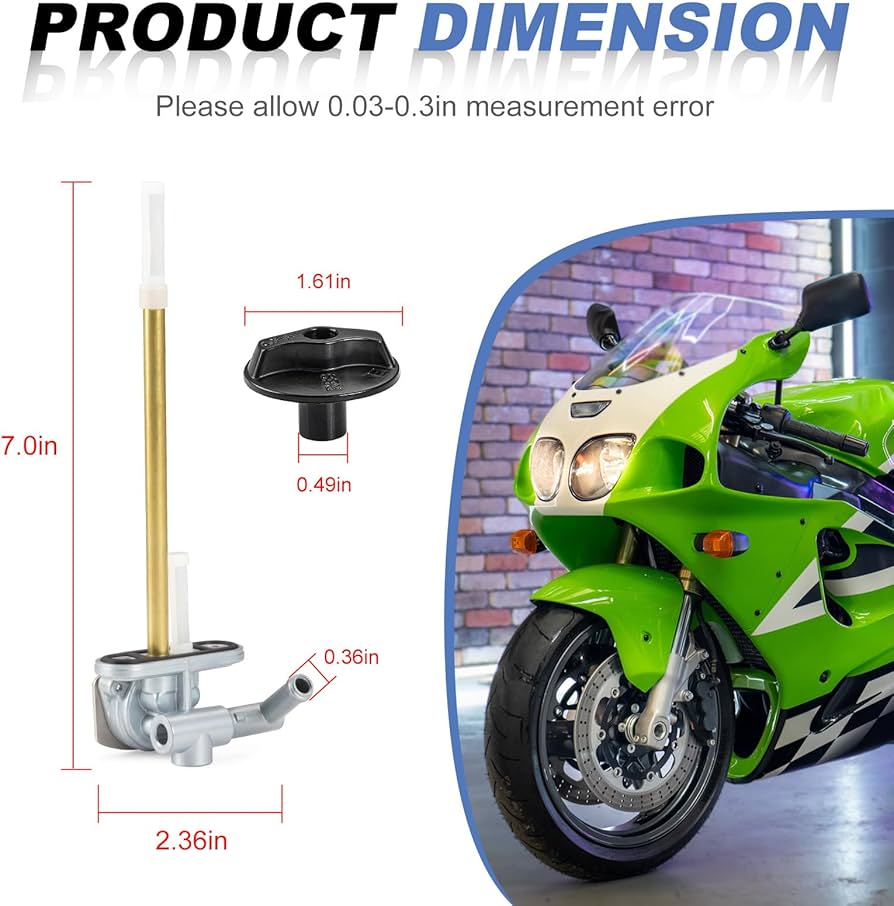 Amazon.com: Fuel Valve Petcock & Knob for Kawasaki Ninja ZX-7R ZX