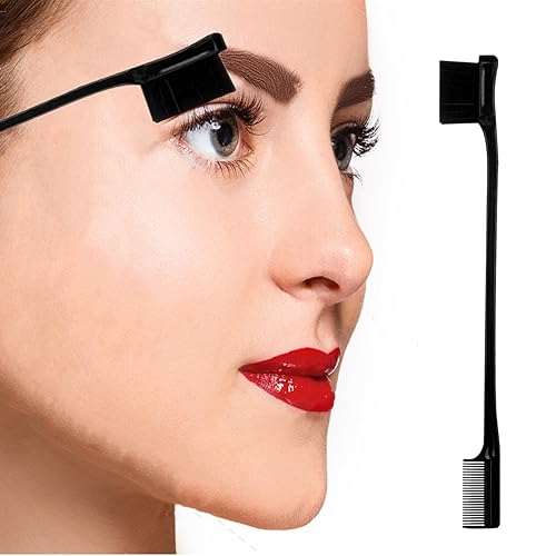 Miniatura 3 de Juego de 8 cepillos de pelo negro con 4 herramientas Topsy Tail, cepillo de cerdas burlas, cepillo de control de bordes y 2 peines de metal para