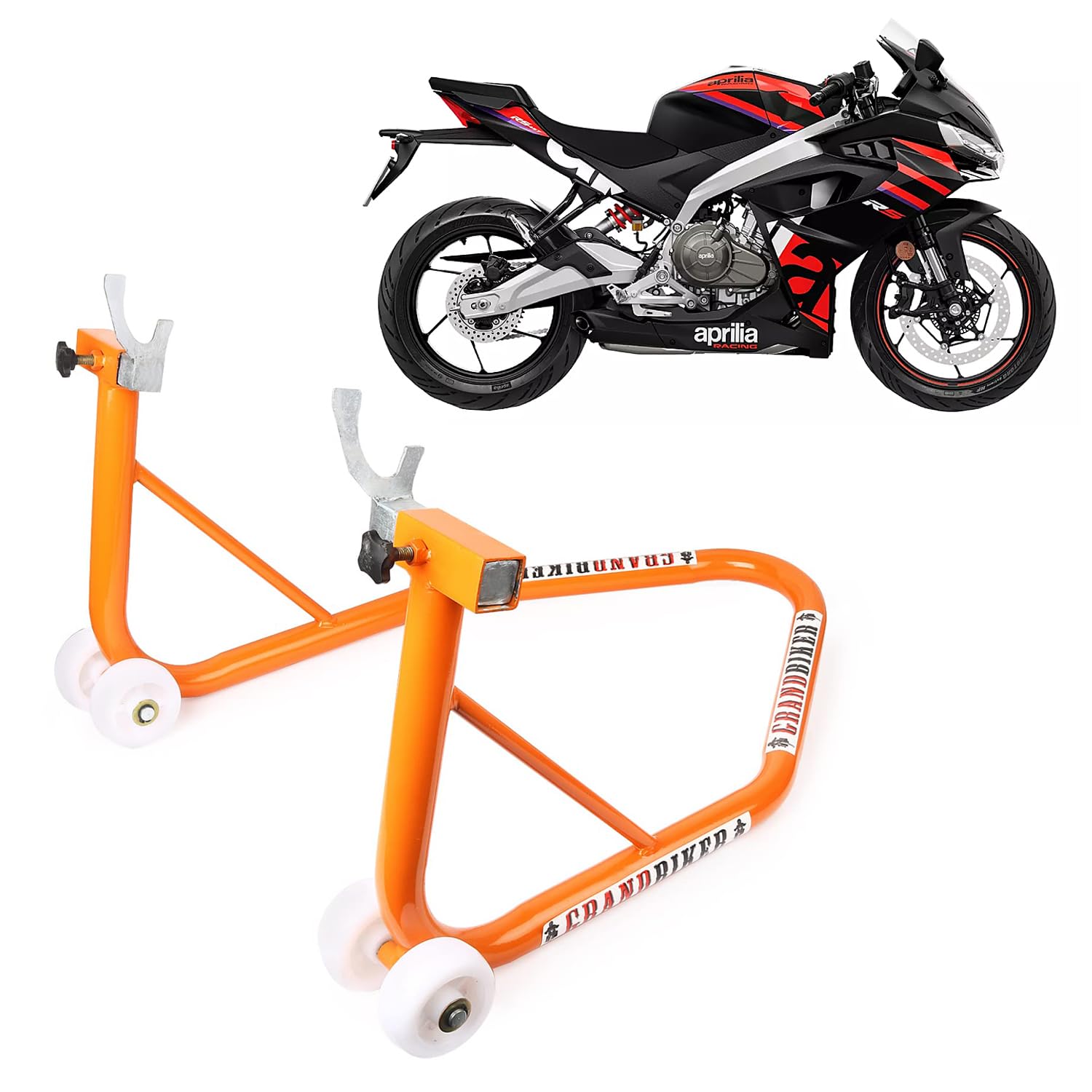 洋楽 Paddock Park Grandbiker Universal Rear Paddock Stand with Spool Lifting Holders