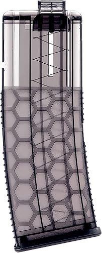 Vista 8 de WORKER 15-Darts Magazines Honeycomb Hex Curve Soft Bullet Clips para Nerf n-Strike Elite Series Toys (naranja transparente)