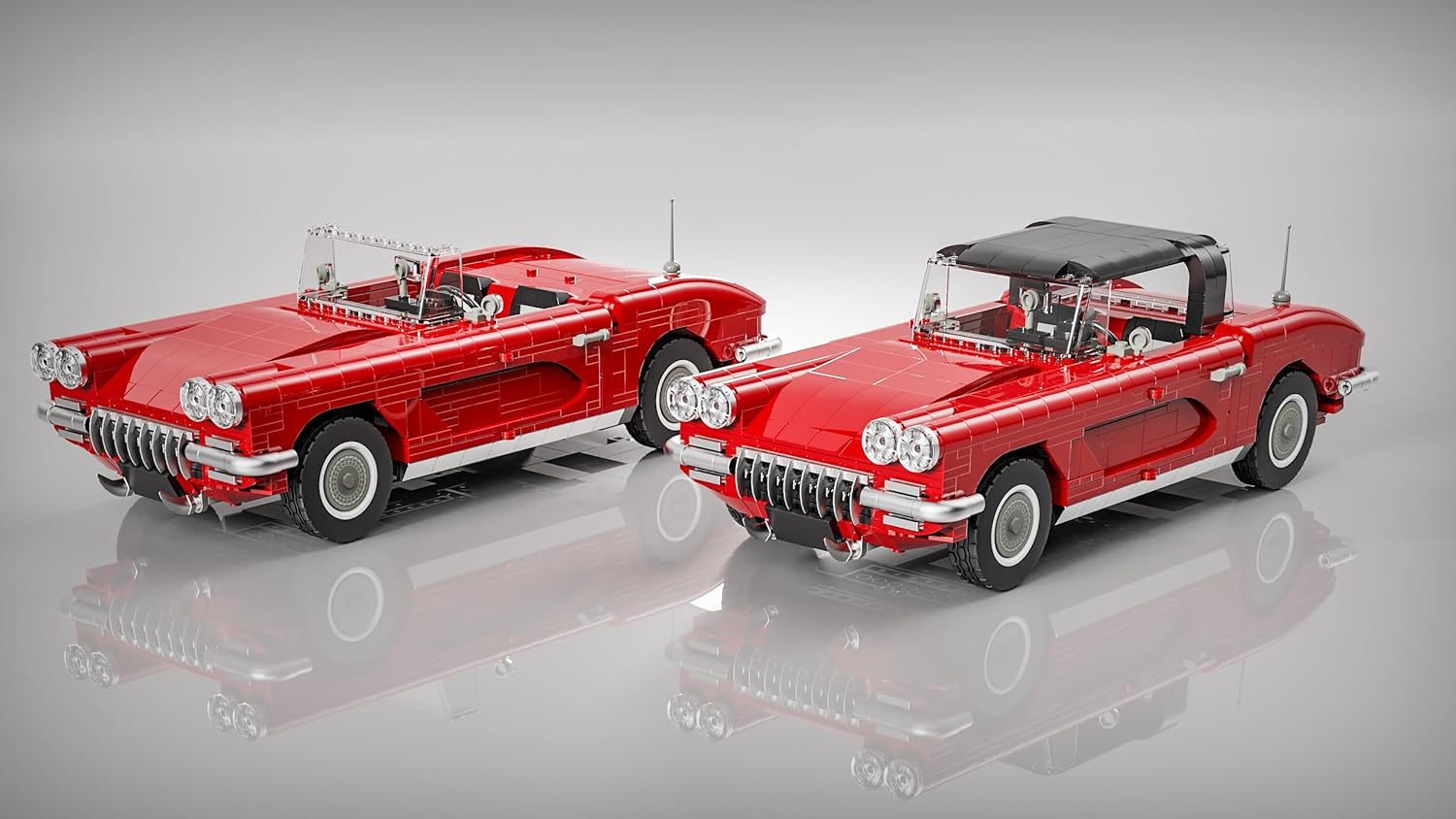 Car Model Building Set, Compatible with Lego Car 1285 PCS, Removable Roof Design, Steering Linkage System, Creative Building Toy, Halloween, Decoration for Teens & Adults 14+
