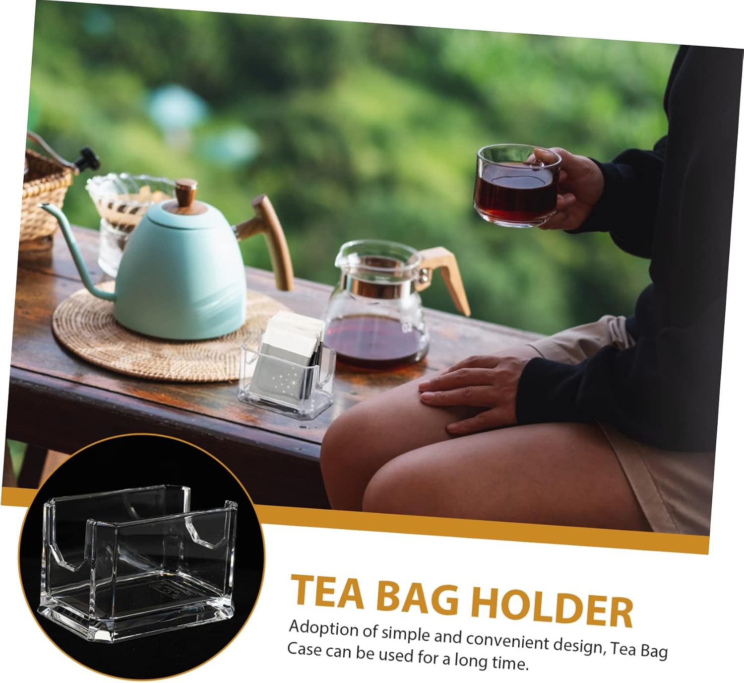 2pcs Desktop Tea Bag Box Organizer for Sugar Packets Small Compact Storage Container for Tea Bags and Accessories and Scratch Resistant Design