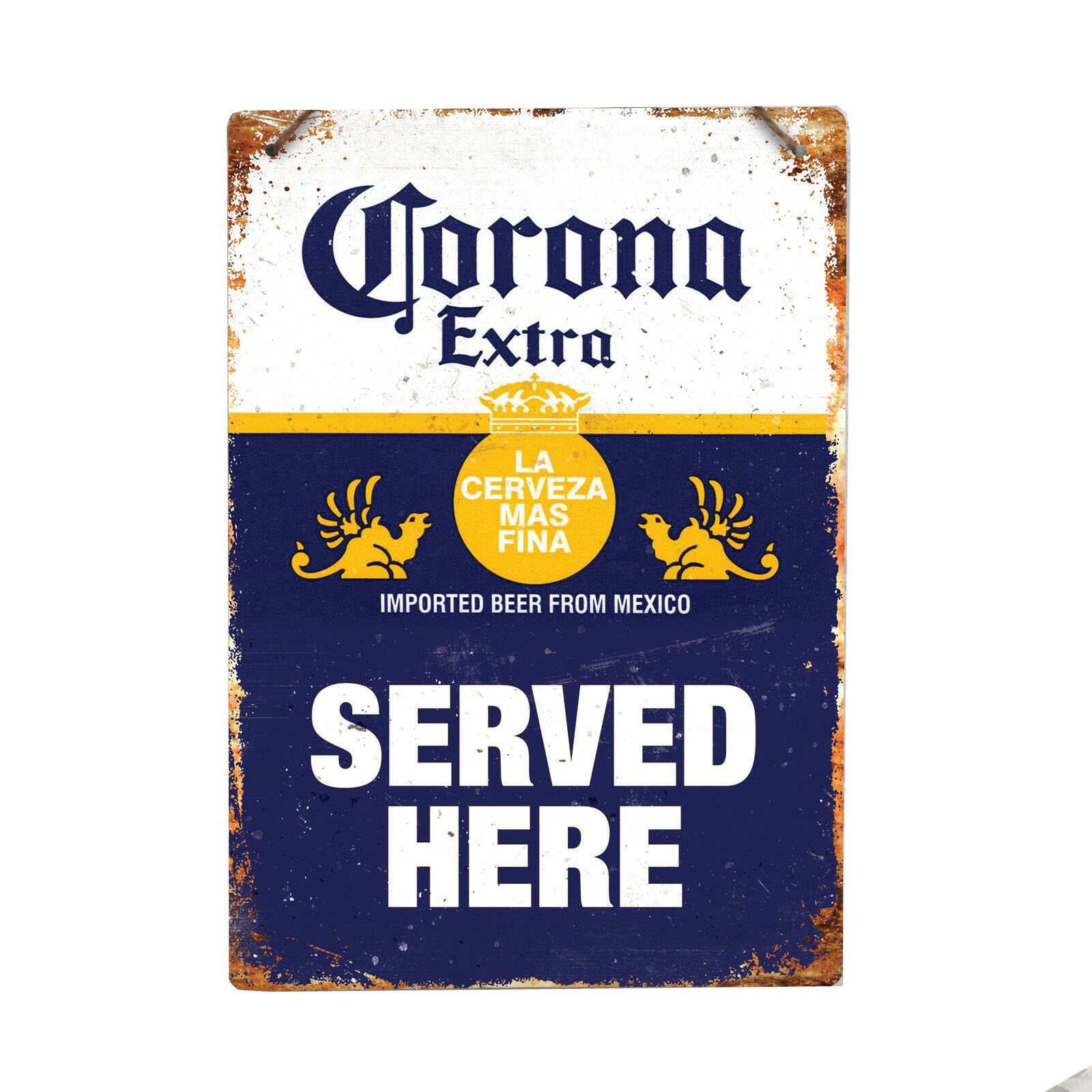 Vintage Corona Extra Beer Decor Tin Sign Retro Metal Signs Man Cave Signs for Kitchen Home Office Bar Cafe Decor 8x12 Inch