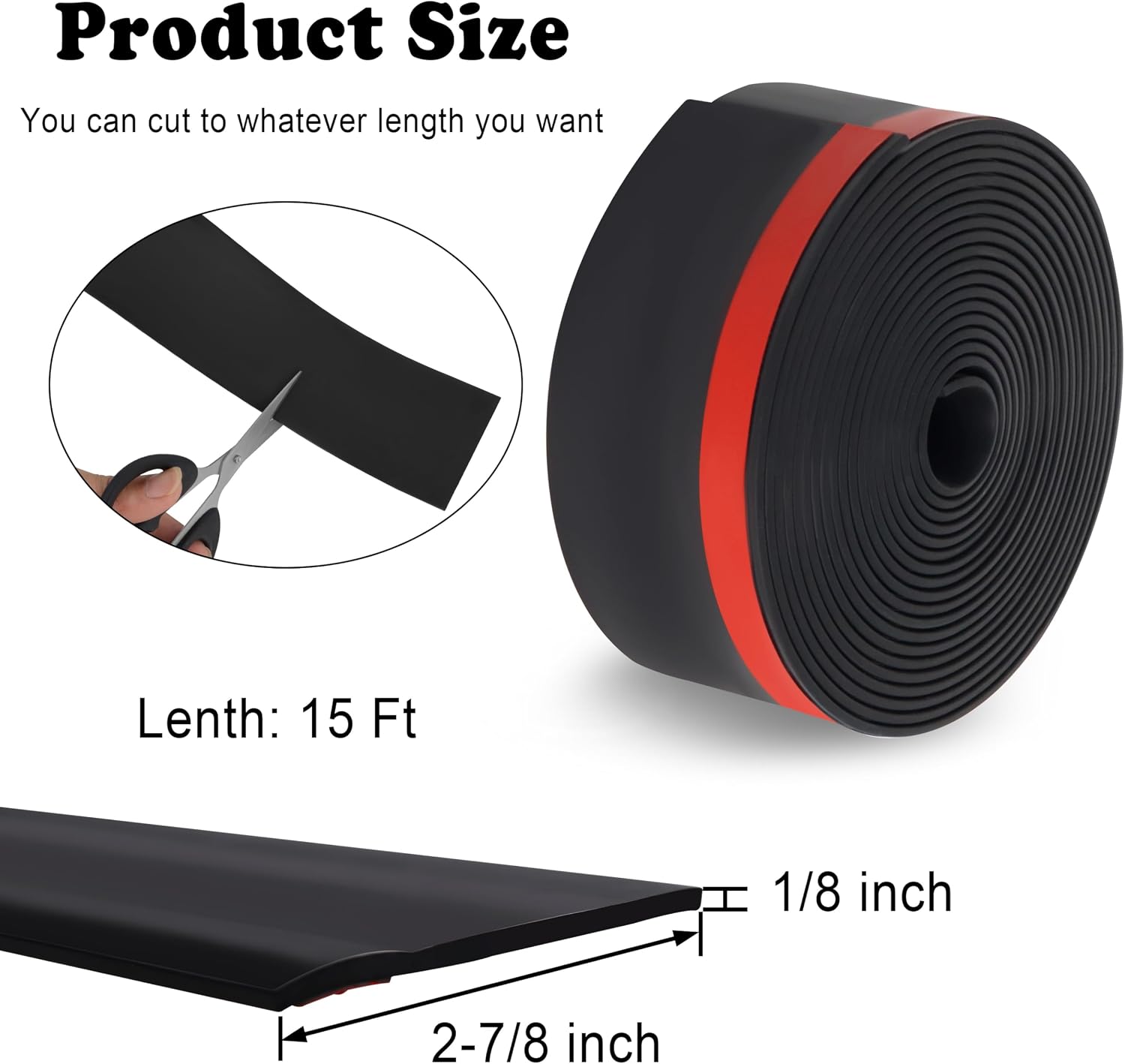 3 Inch RV Slide Seal, Weather Stripping Wiper Seals with Adhesive Tape 15 Ft Truck Black Rubber Stripping for Keeping Out Noise and Weather, Camper Seal