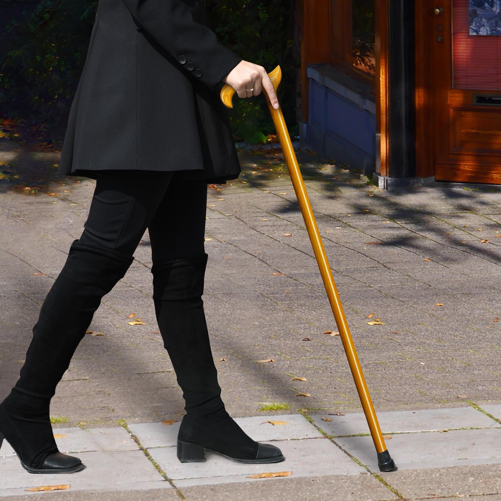 Bastoni da passeggio in legno per uomini e donne, fatti a mano, con cuscinetti ad alto carico per anziani, ergonomici, in legno massello naturale, di fascia alta, adatti per regali