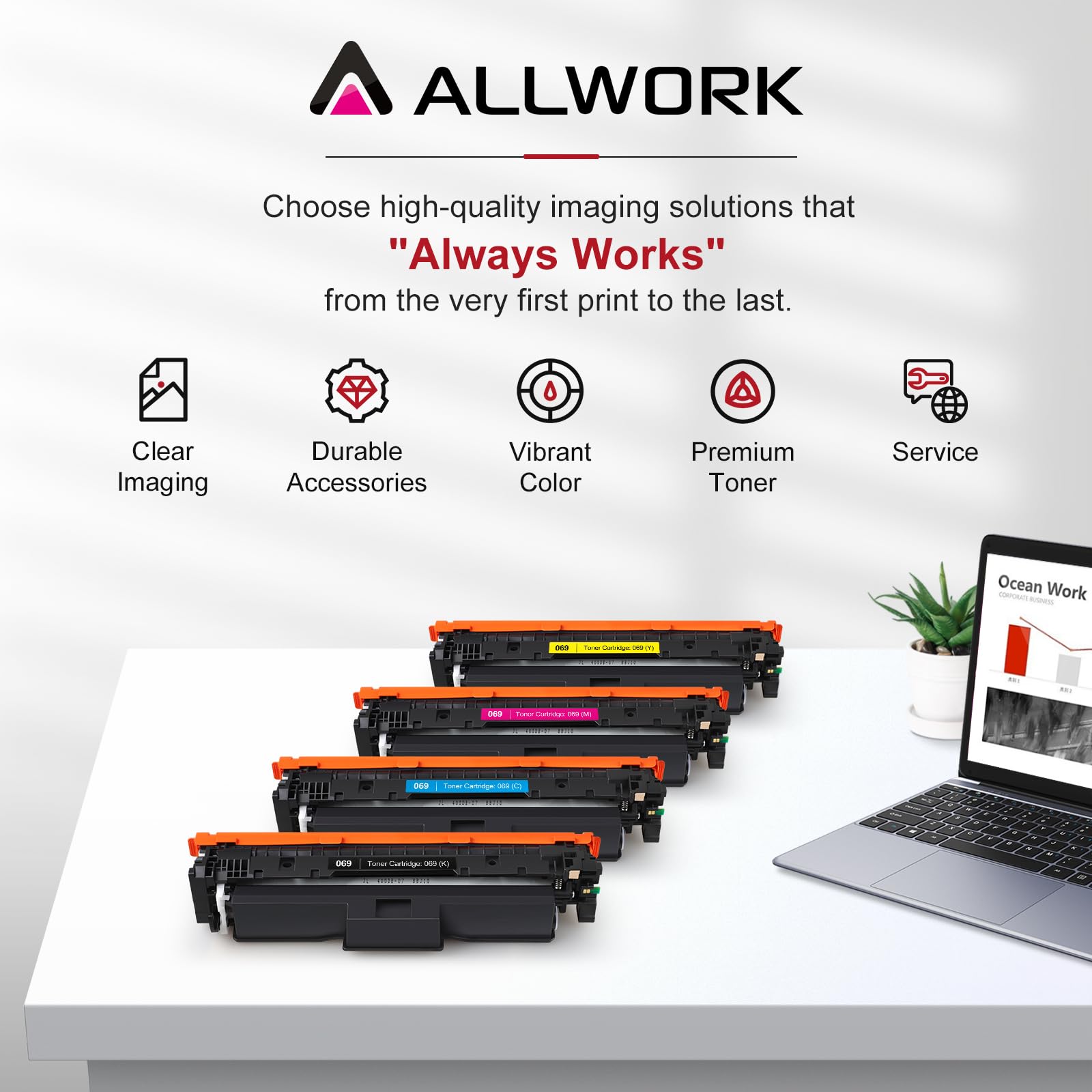 Amazon.com: 069 Toner Cartridge 4 Pack (with Chip