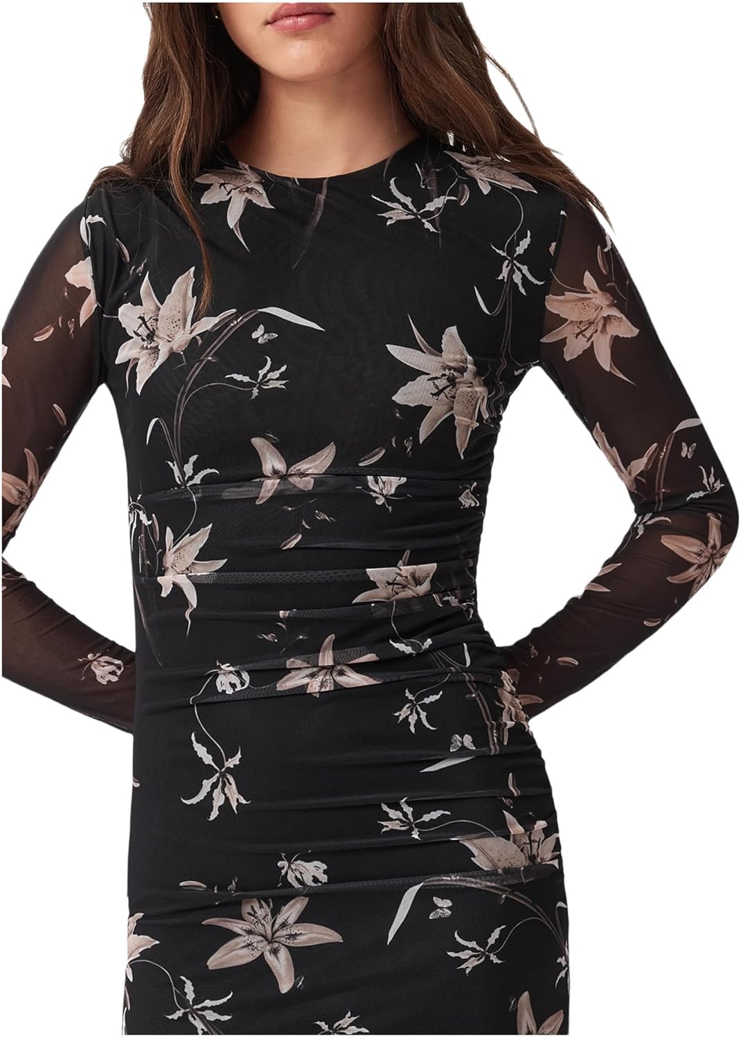 Allsaints Womens CAIA Mesh Dress - Image 3